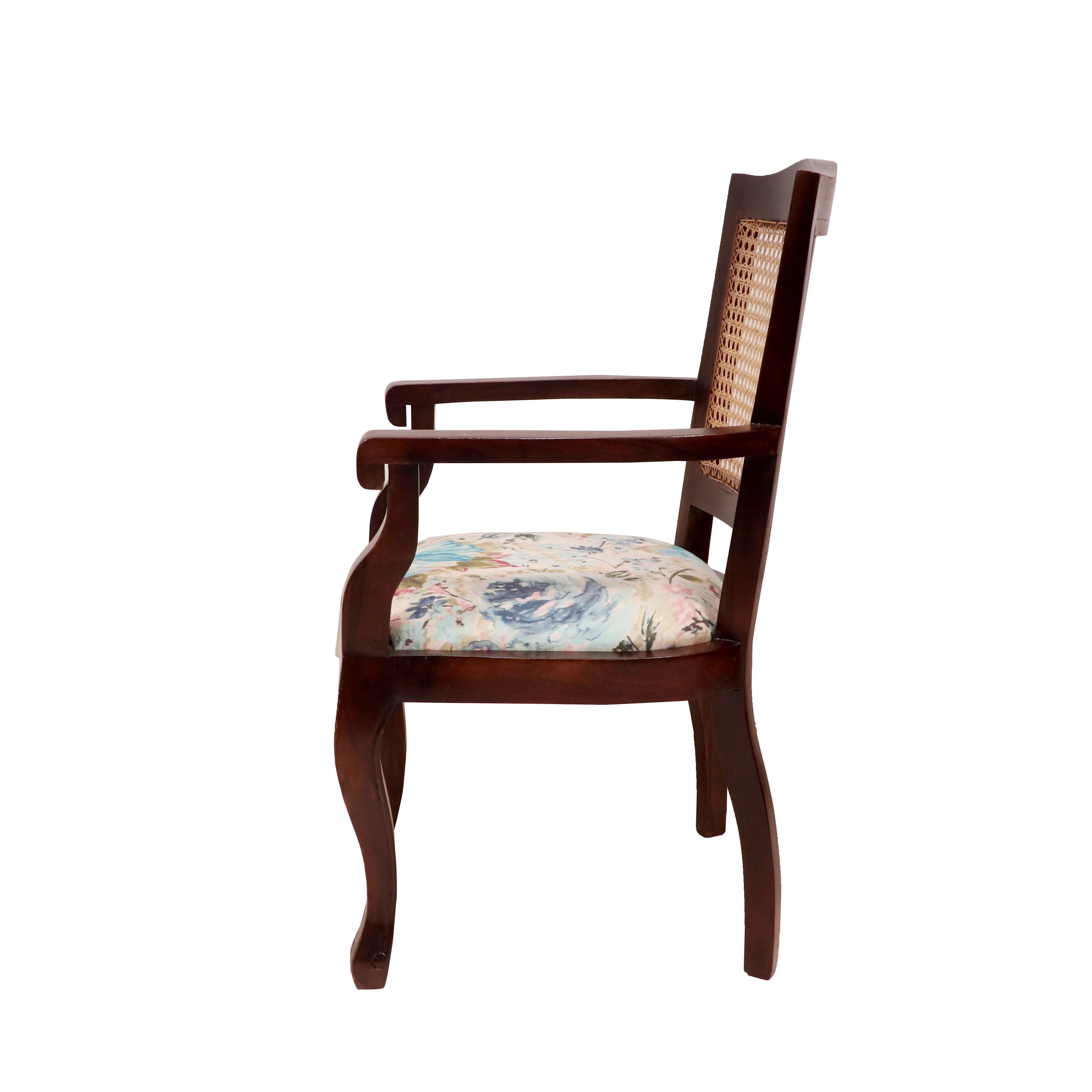 Sewe Cane Back Handmade Wooden Royal Arm Chair Arm Chair