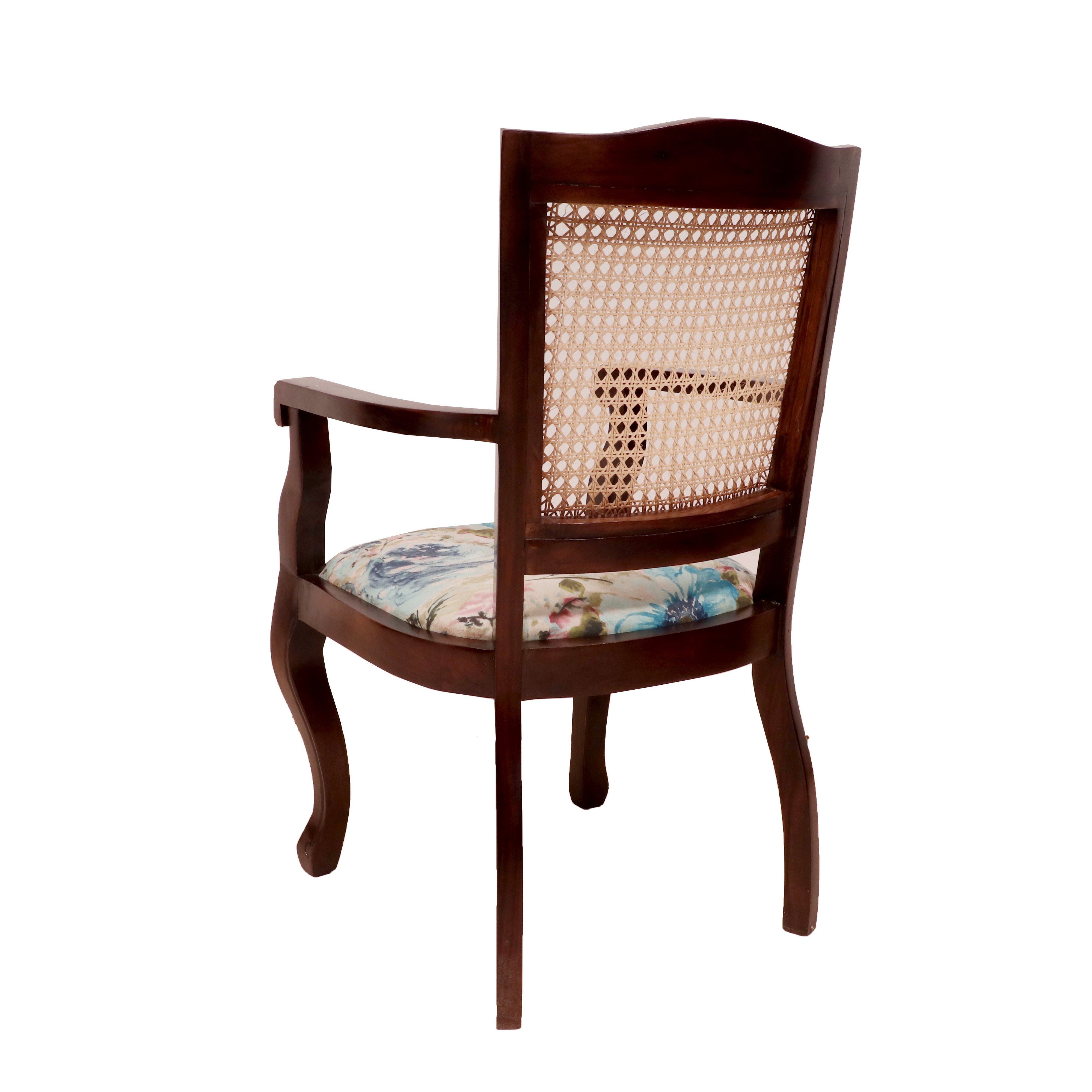 Sewe Cane Back Handmade Wooden Royal Arm Chair Arm Chair