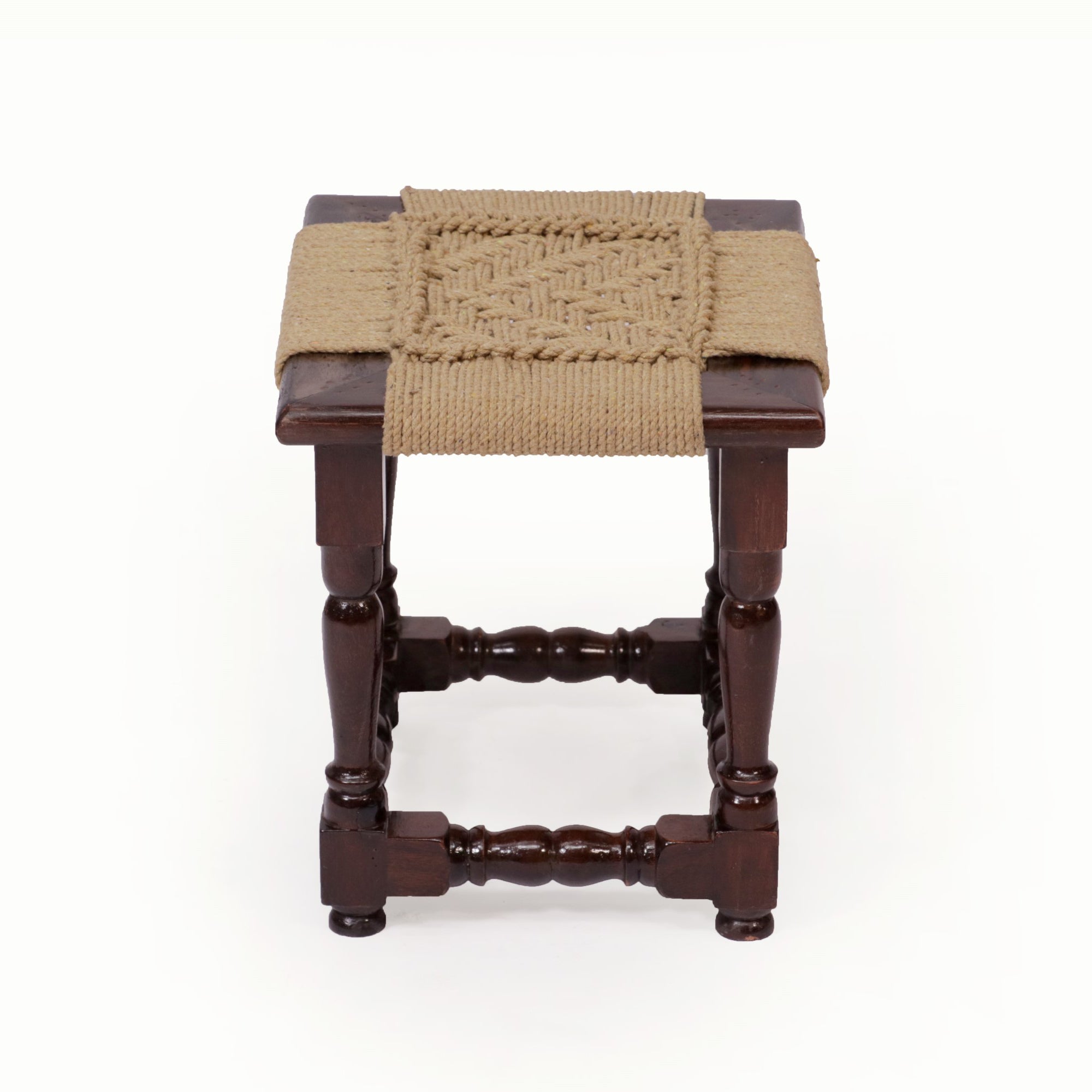 Spiraled Leg woven Stool Stool
