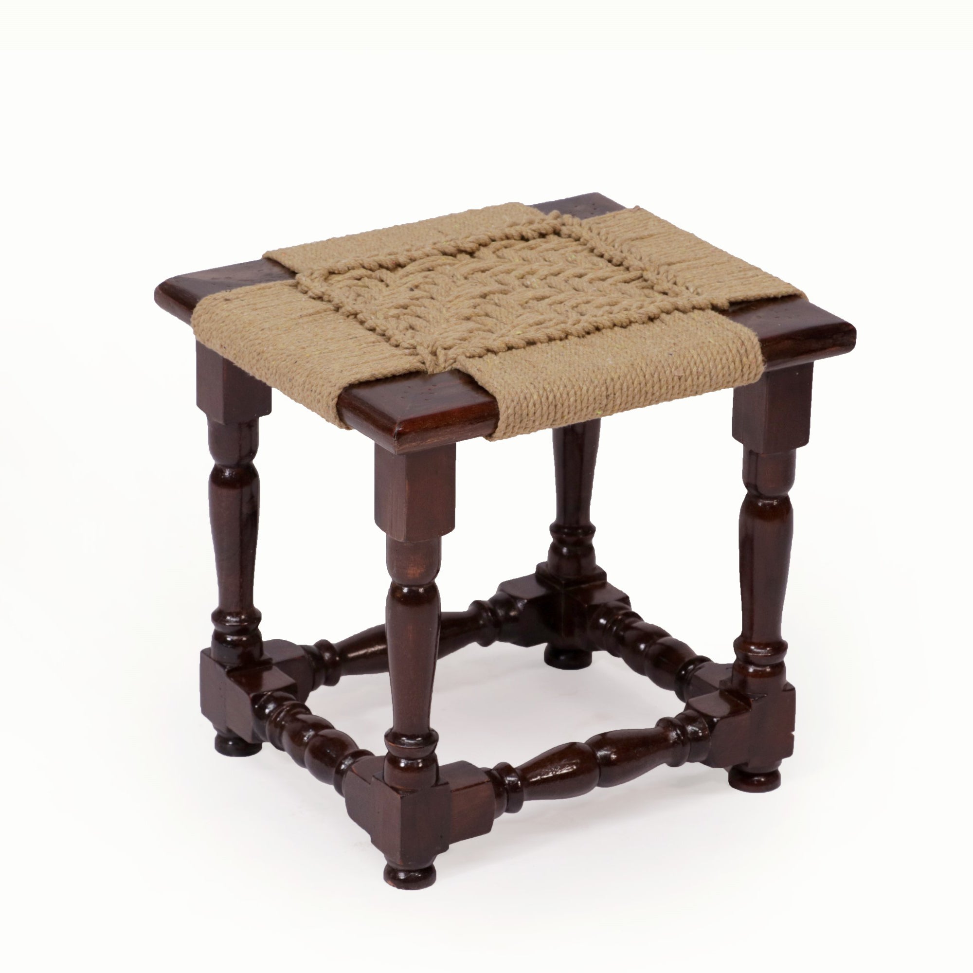 Spiraled Leg woven Stool Stool