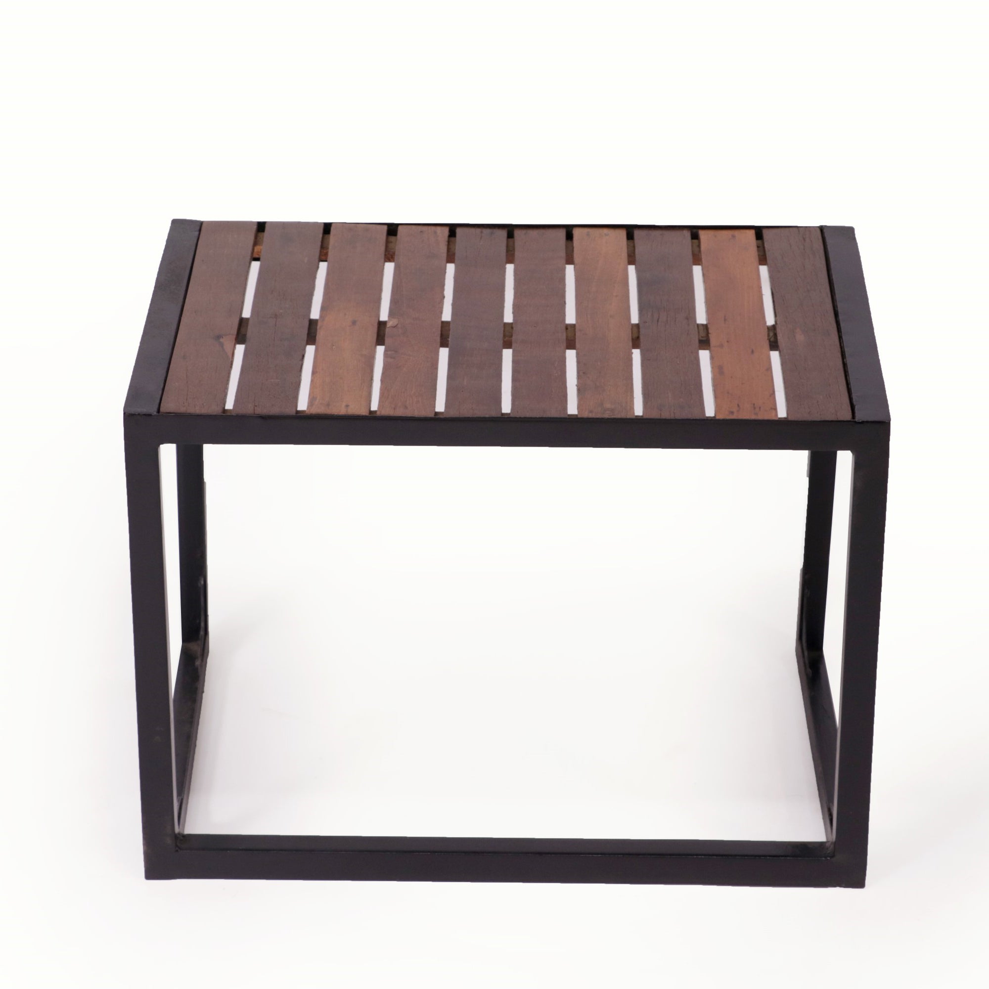 Wooden Metallic Frame Table Stand Stool