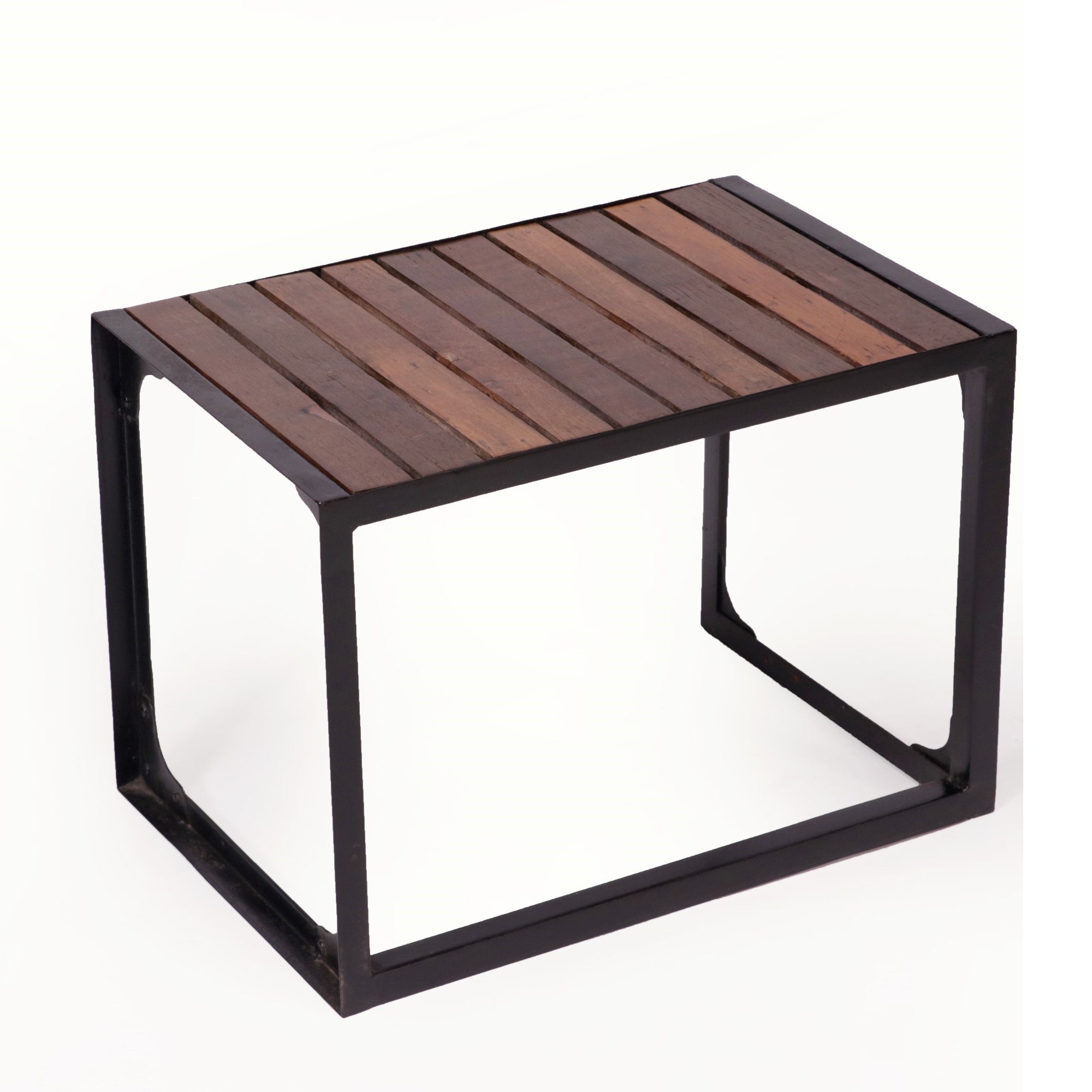Wooden Metallic Frame Table Stand Stool