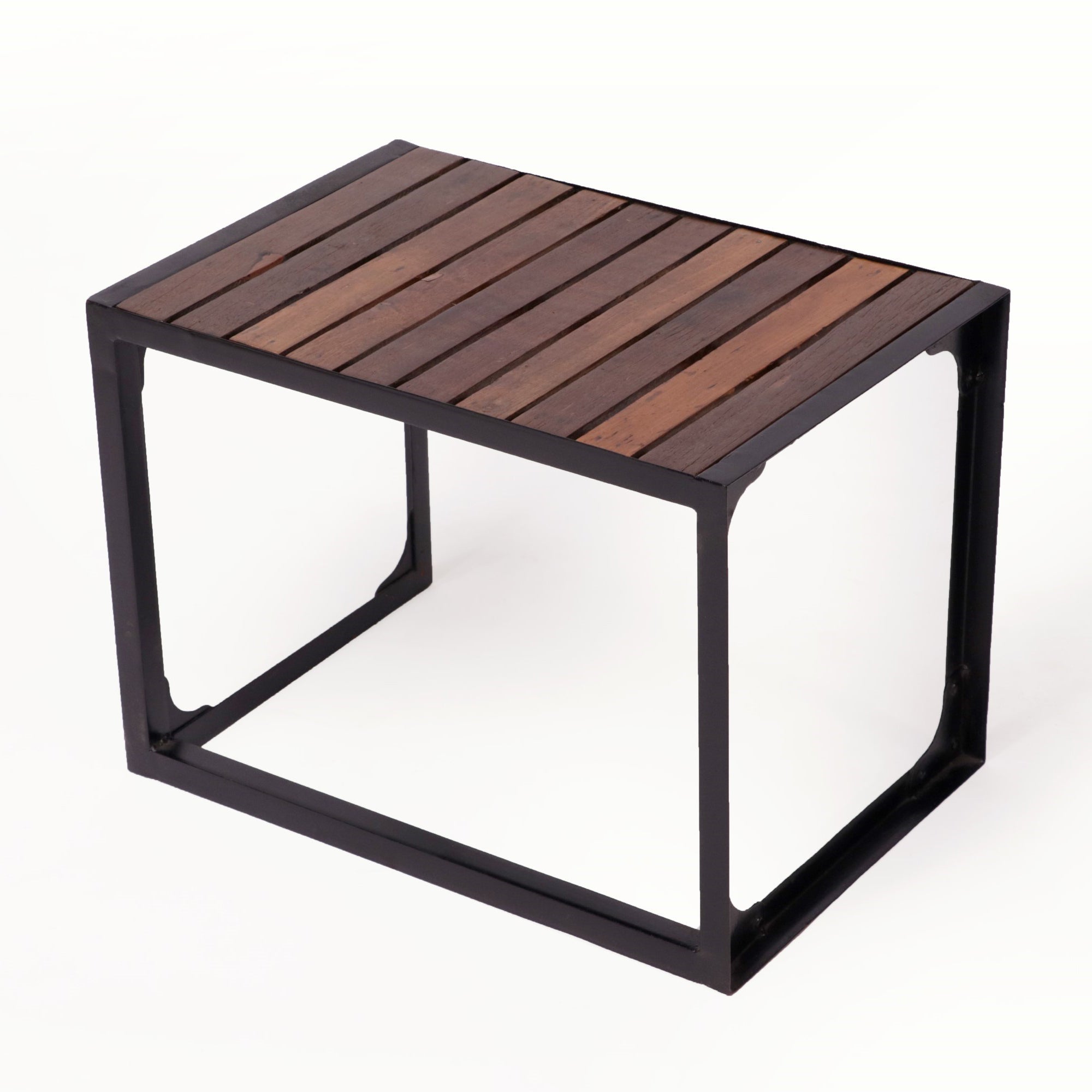 Wooden Metallic Frame Table Stand Stool