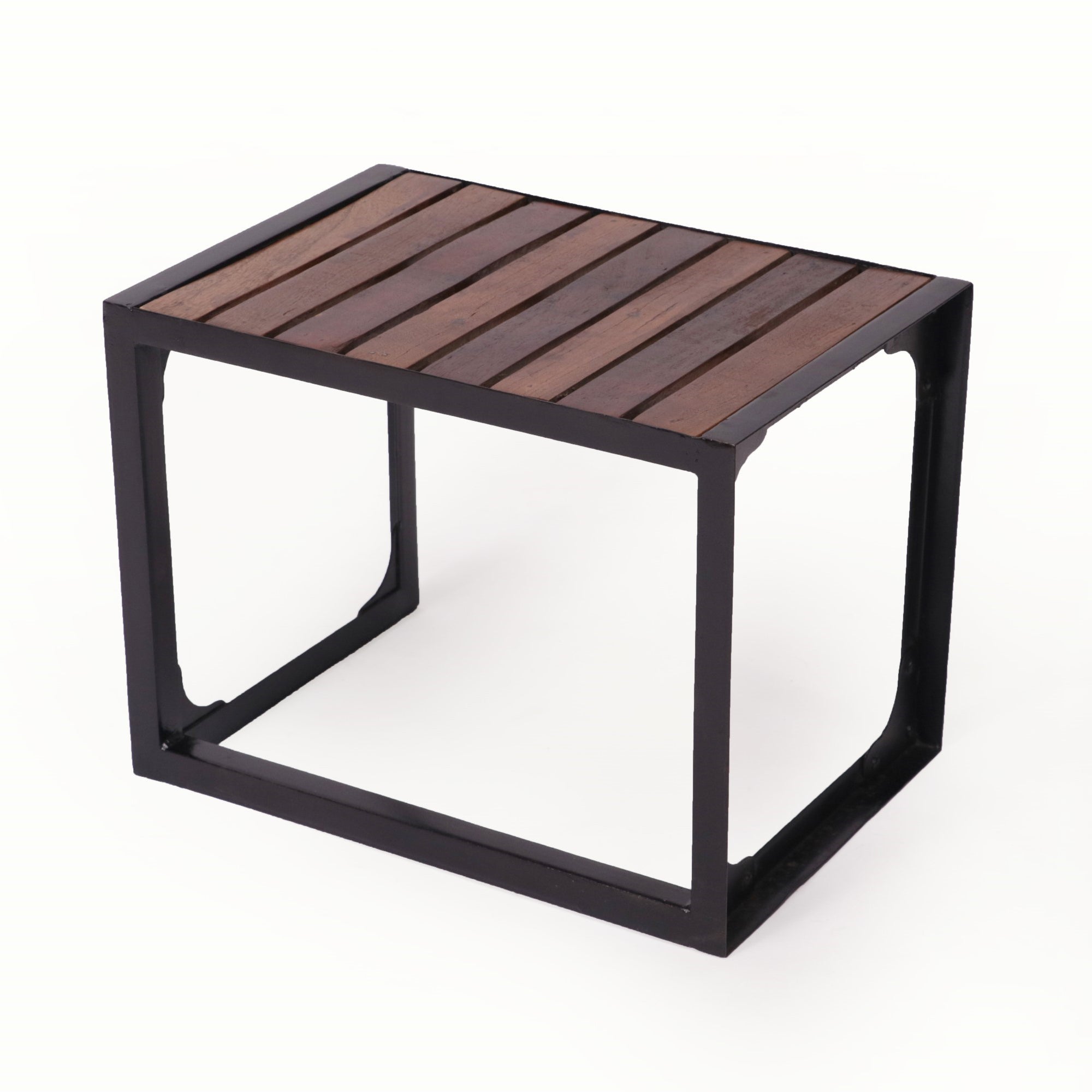 Wooden Metallic Frame Table Stand Stool