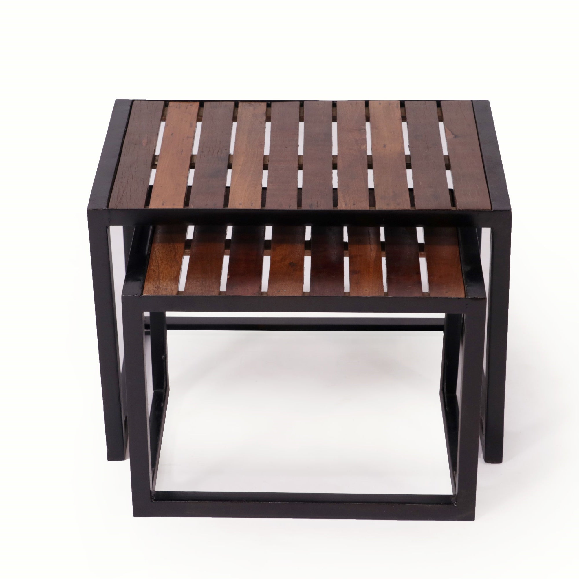 Wooden Metallic Frame Table Stand Stool