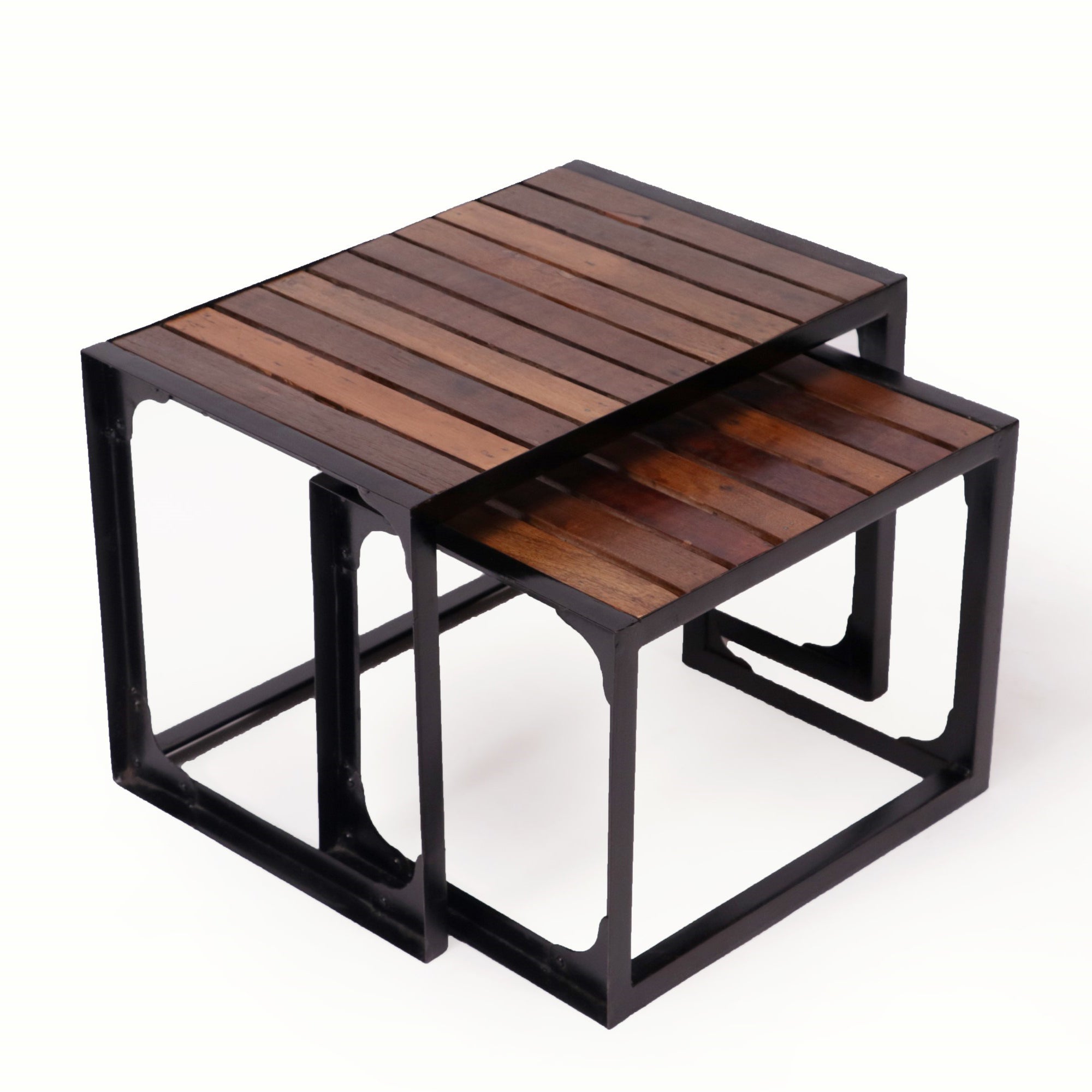 Wooden Metallic Frame Table Stand Stool