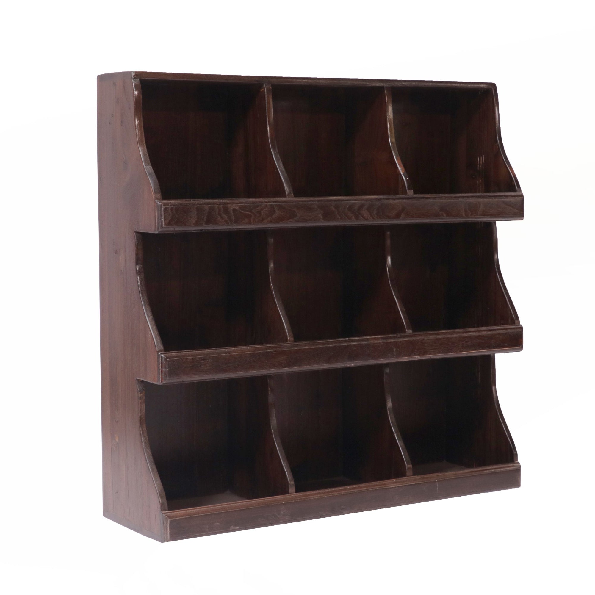Wooden Multipurpose 9-Rack Wall Hanging Cabinet Wall Rack