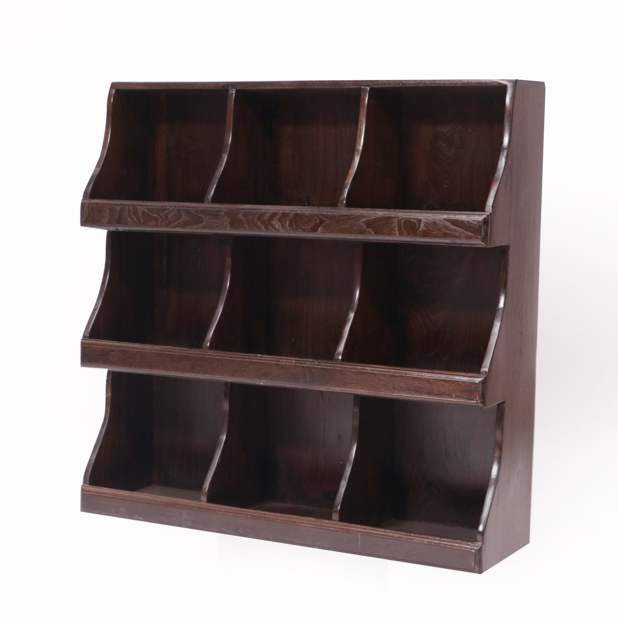 Wooden Multipurpose 9-Rack Wall Hanging Cabinet Wall Rack
