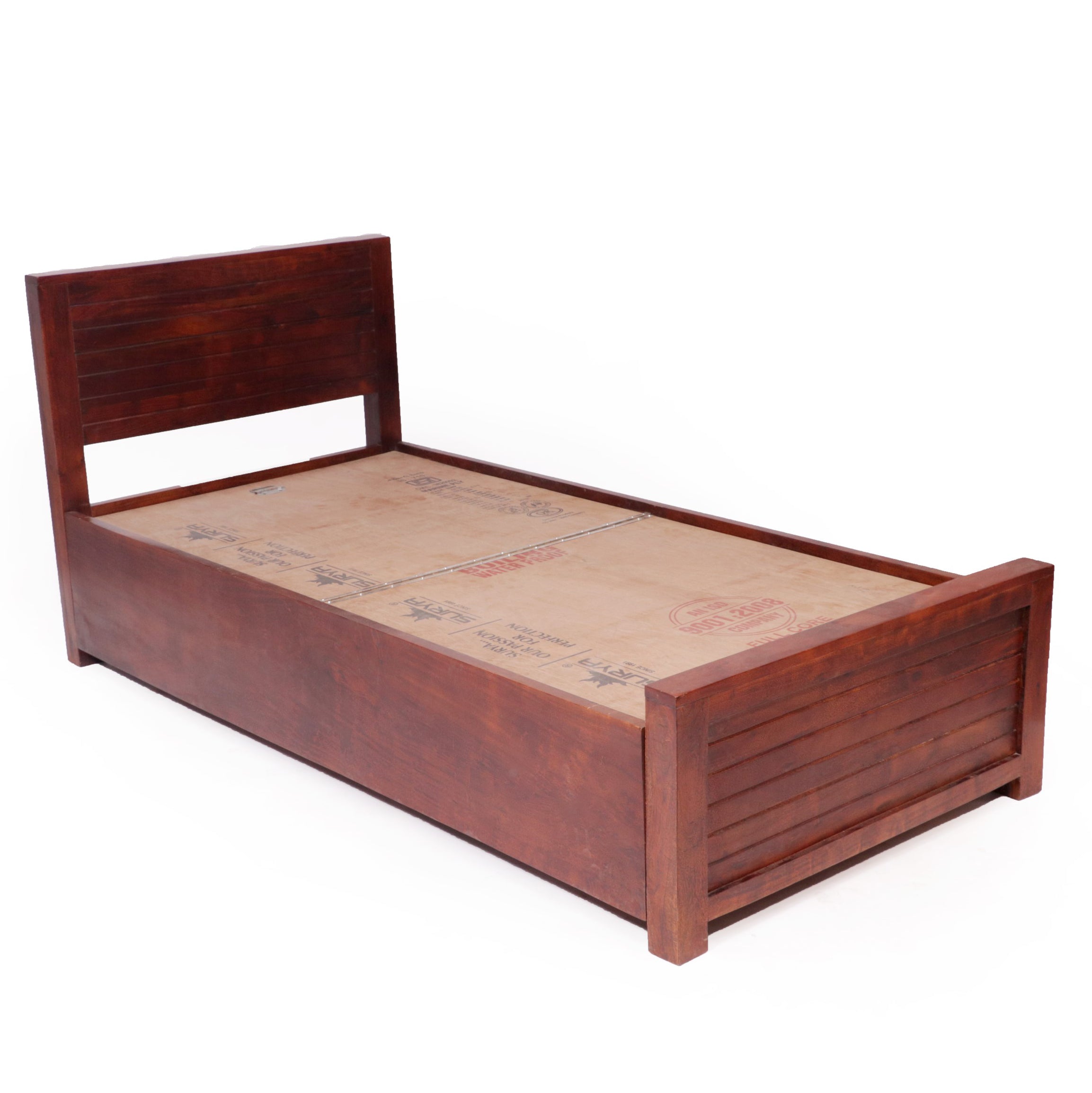 Honey Polished Single Bed Bed