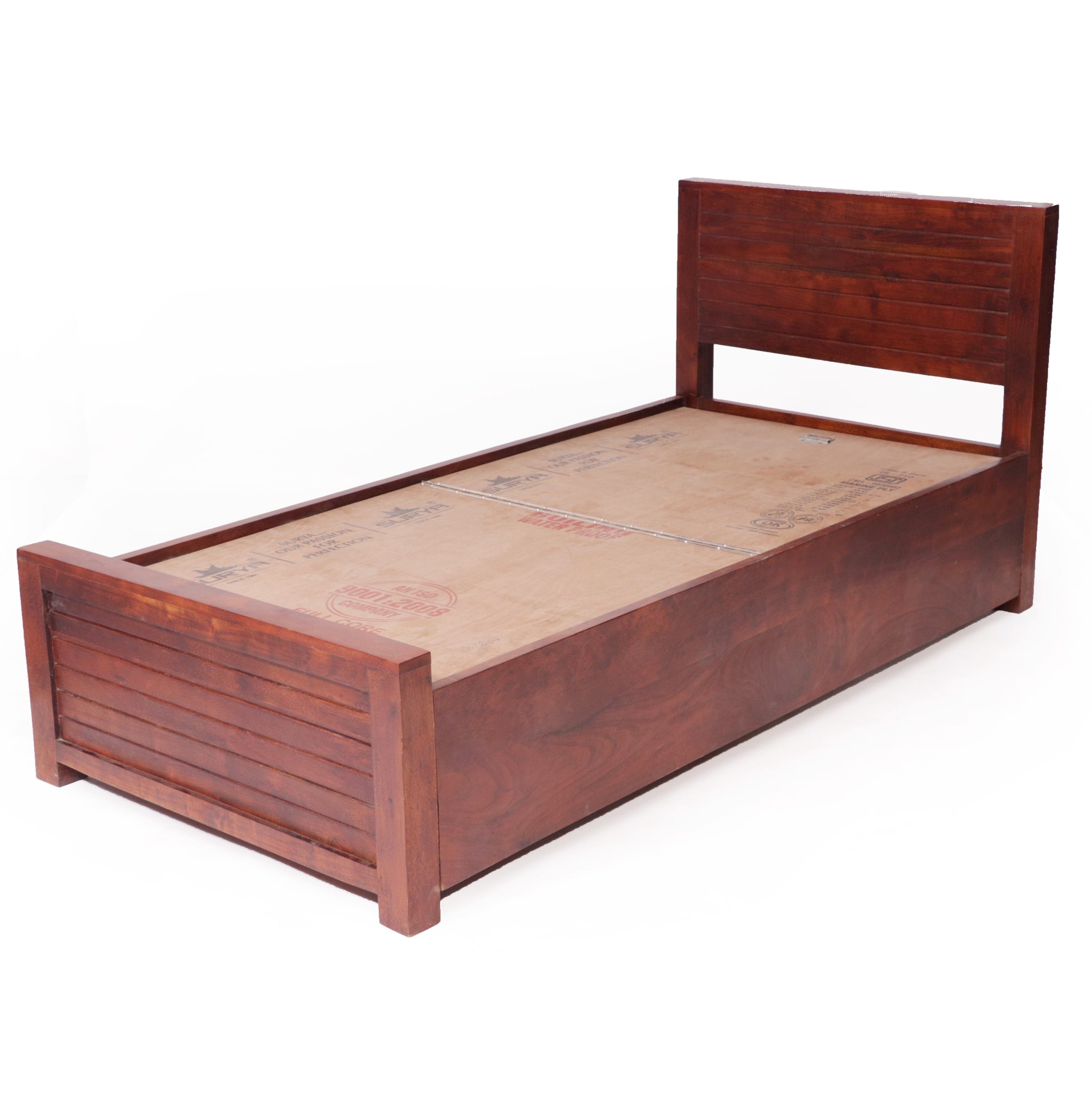 Honey Polished Single Bed Bed