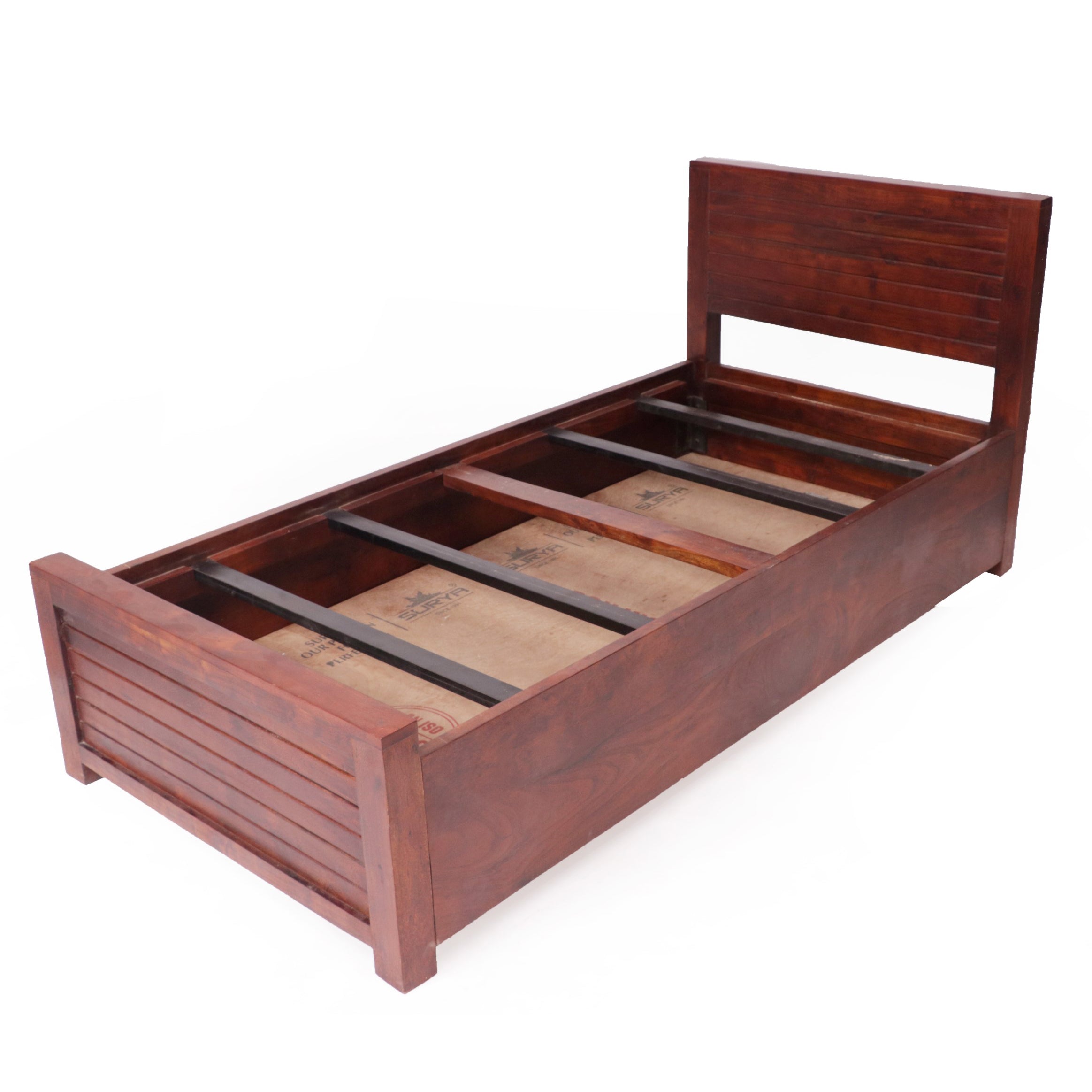 Honey Polished Single Bed Bed