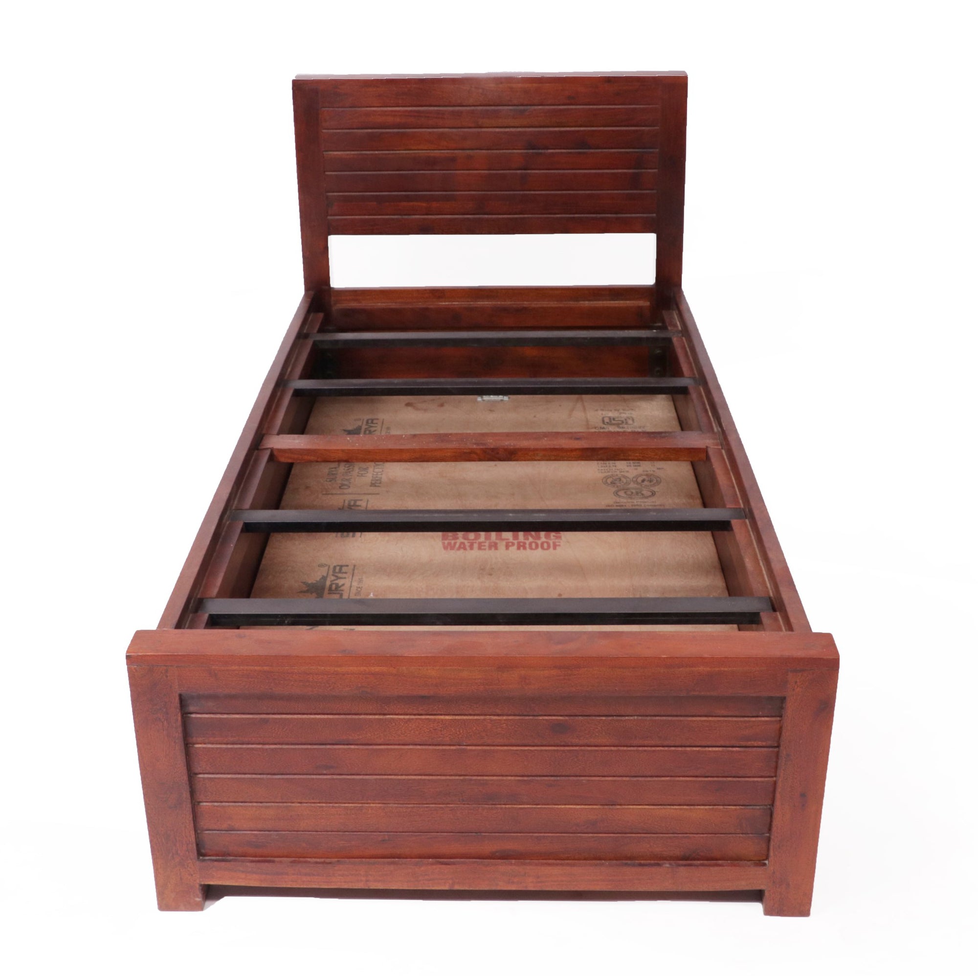 Honey Polished Single Bed Bed