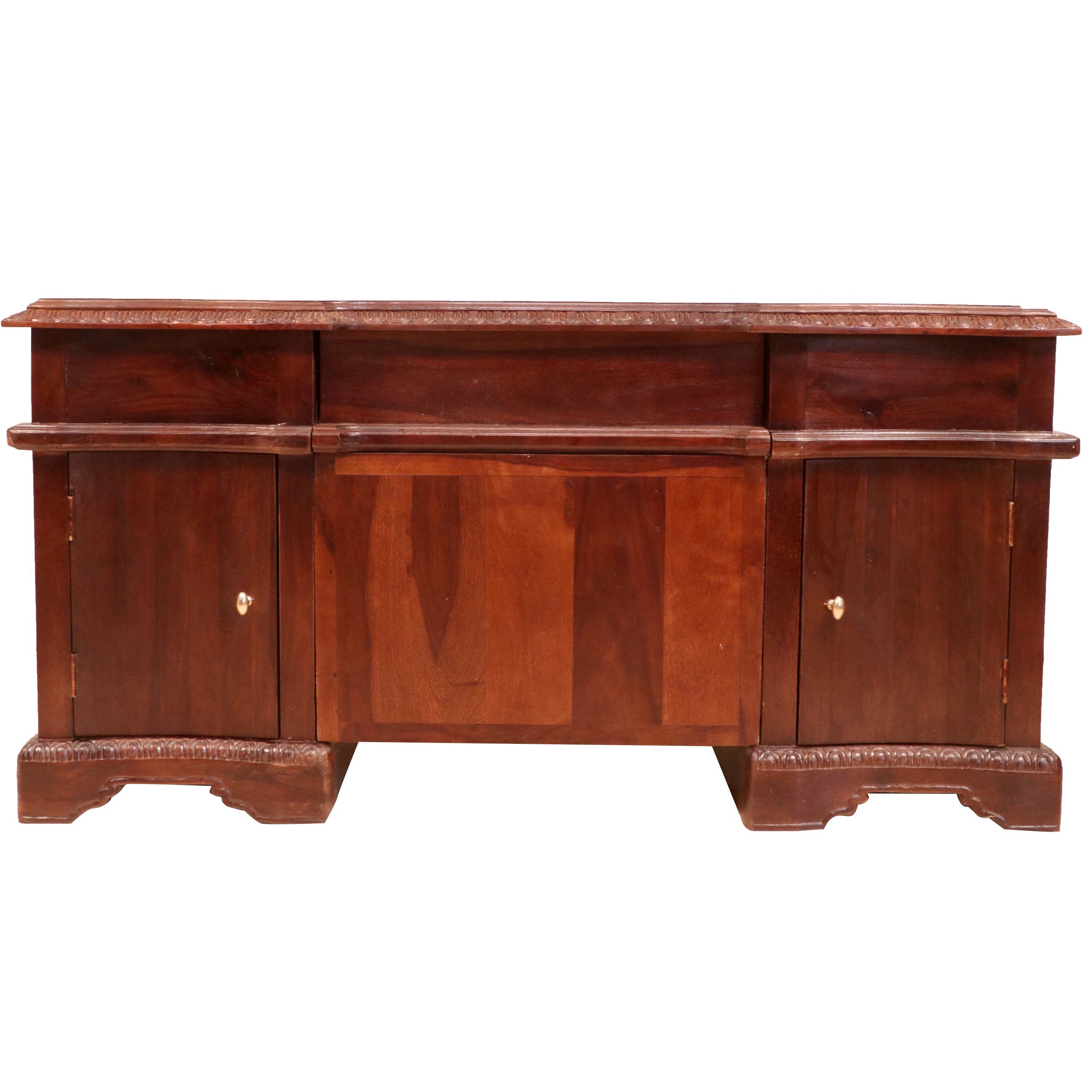Teak polished Sturdy Wooden Royal Office Desk Study Table