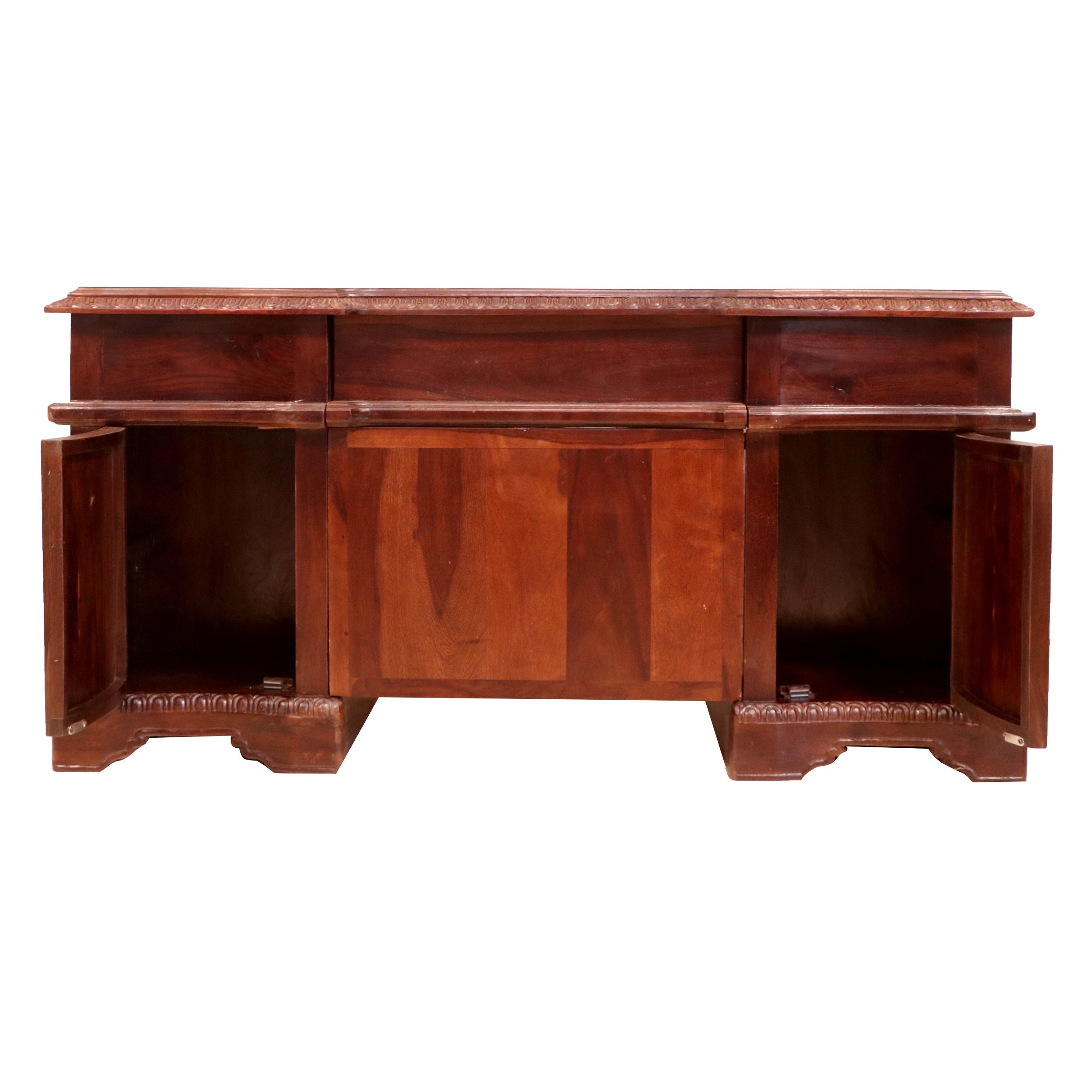 Teak polished Sturdy Wooden Royal Office Desk Study Table