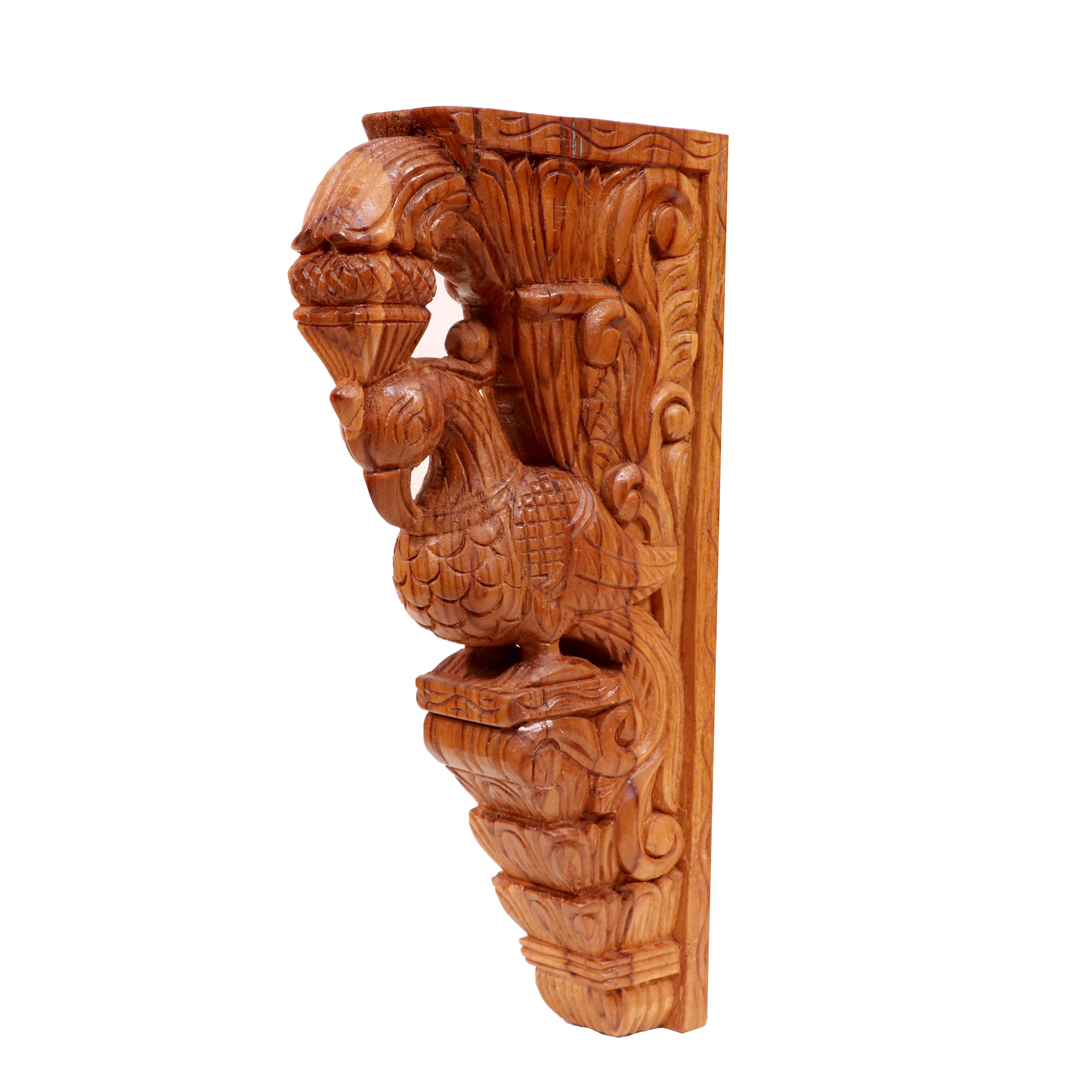 Beautifully Detailed Bird Traditional Teak Wood Door Bracket Door Bracket