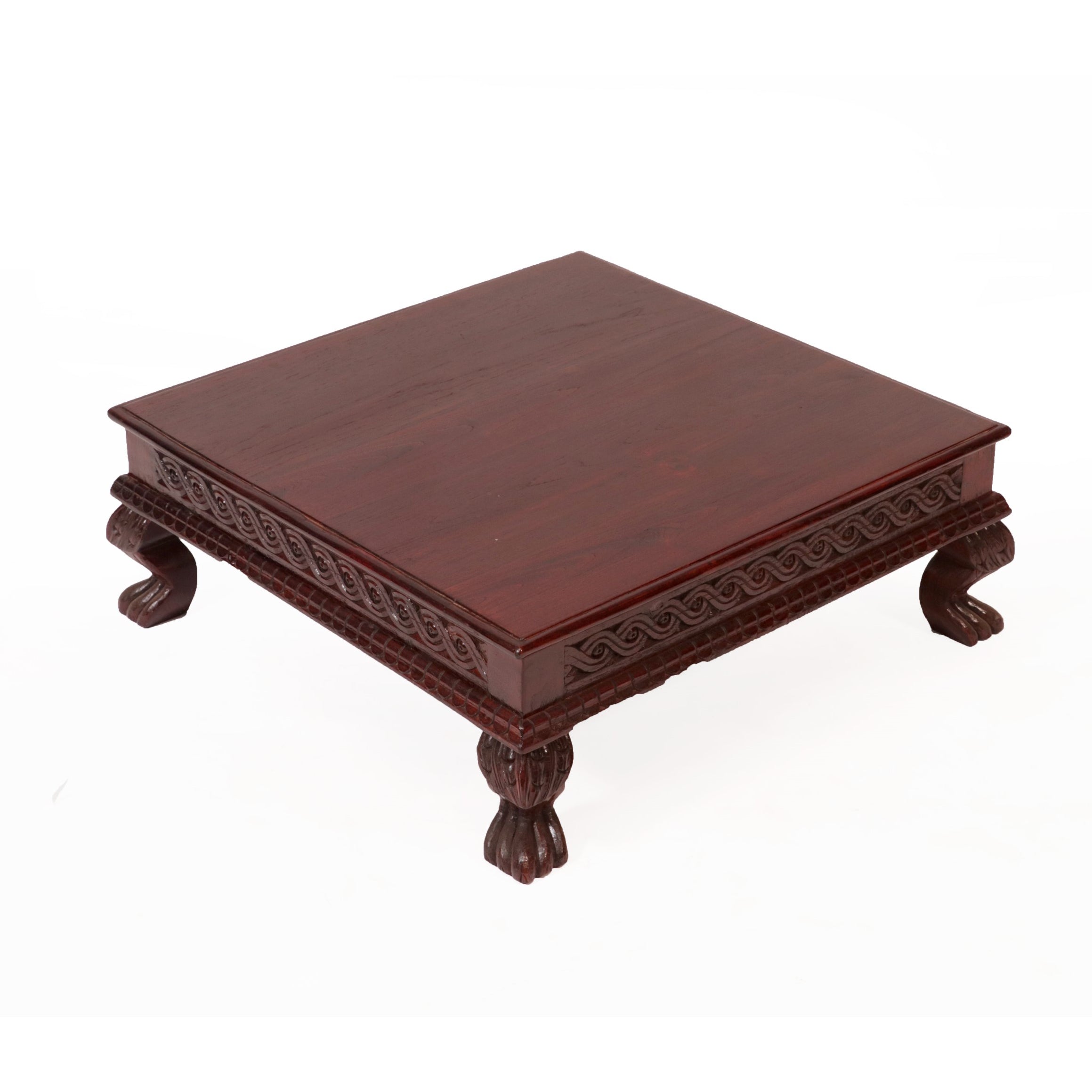 Intricate Carved Teak Bajot Bajot