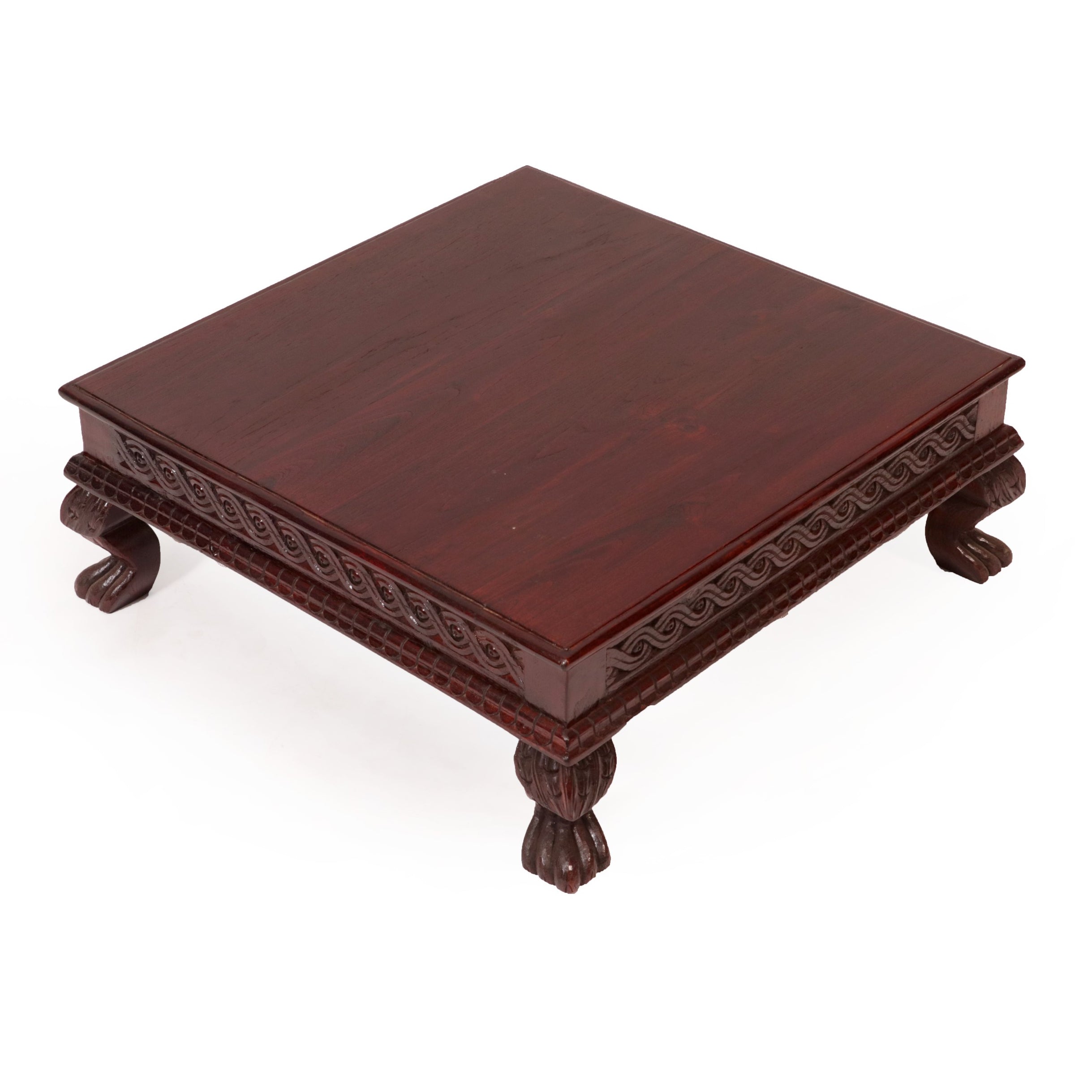 Intricate Carved Teak Bajot Bajot