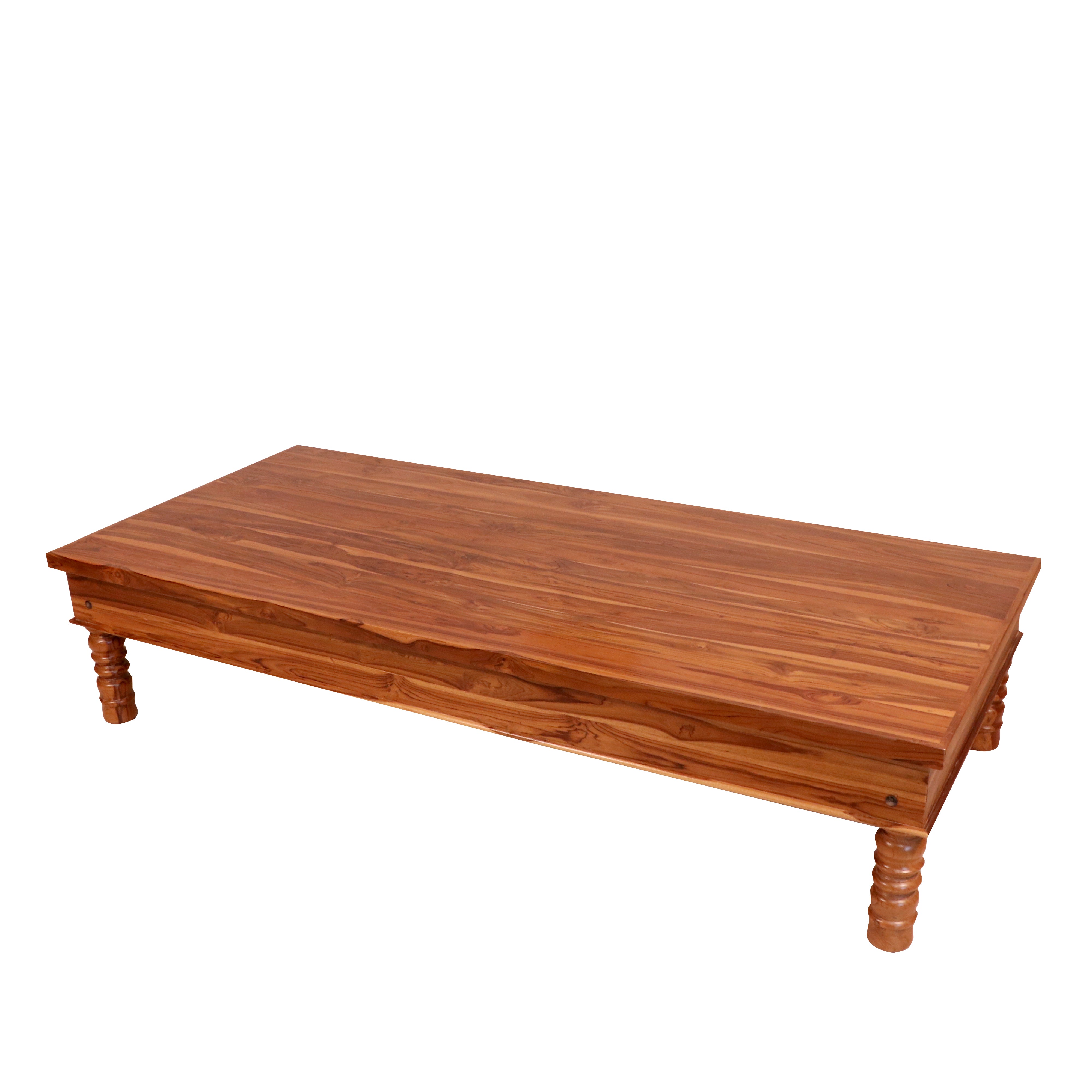 Indian Traditional Handmade Long Style Wooden Day Bed for Home Daybed