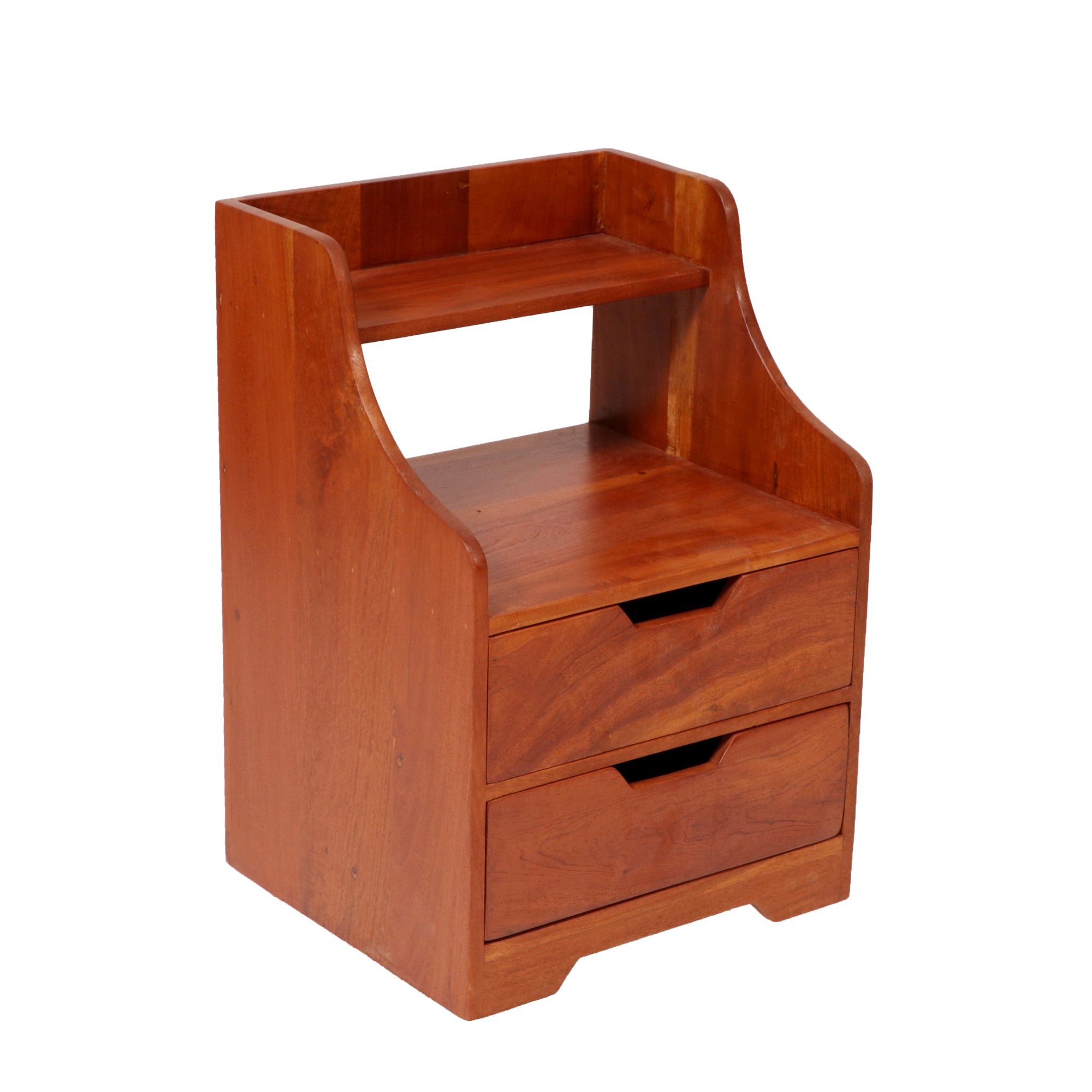 Classic Multi-Drawer Wooden Handmade Bedside with Shelf Bedside