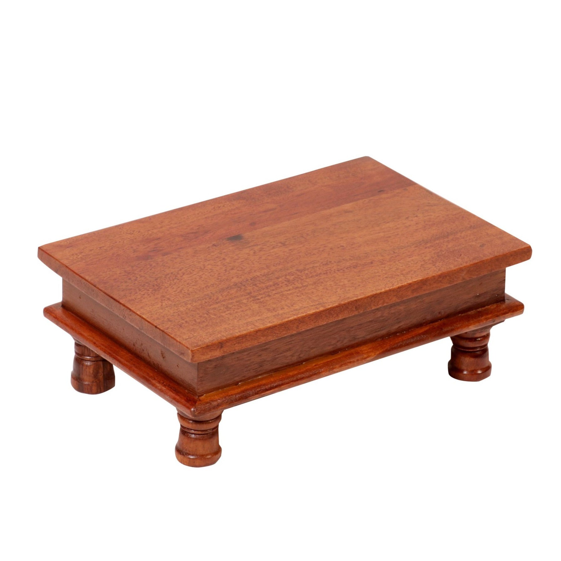 Compact Vintage Handmade Wooden Bajot Bajot