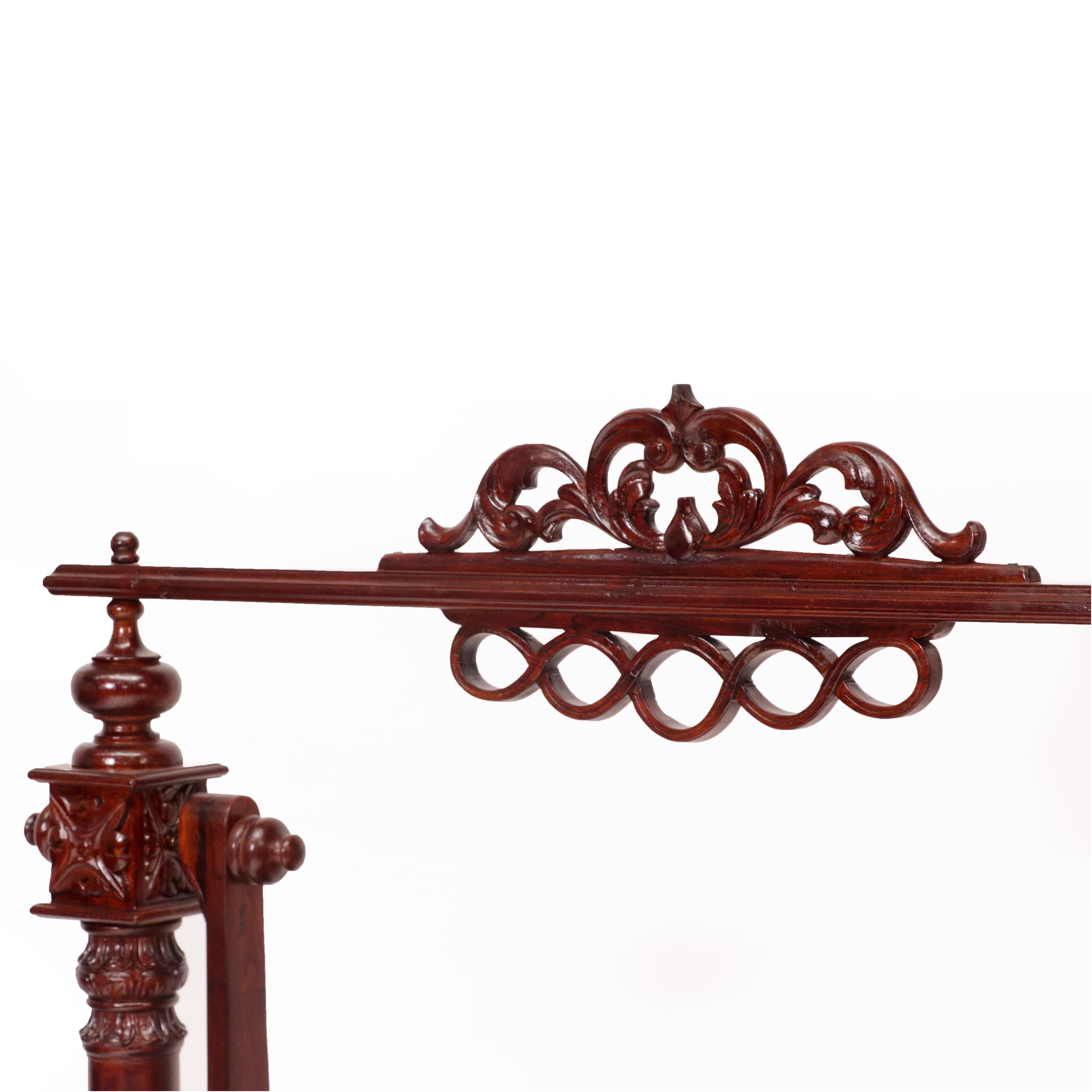 Vintage Bold Wooden Southern Carved Cradle Swing Cradle