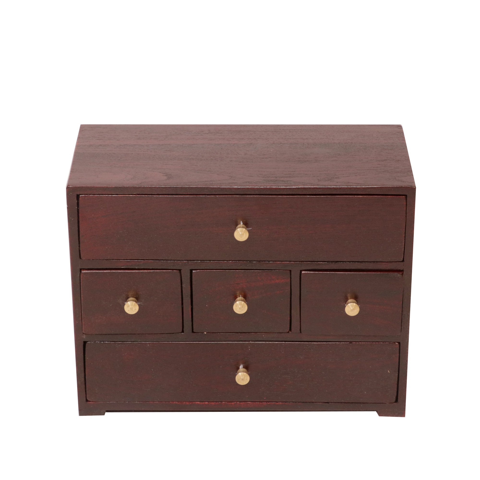 Multipurpose 5 Compartment Compact Organiser (Mohagany) Desk Organizer