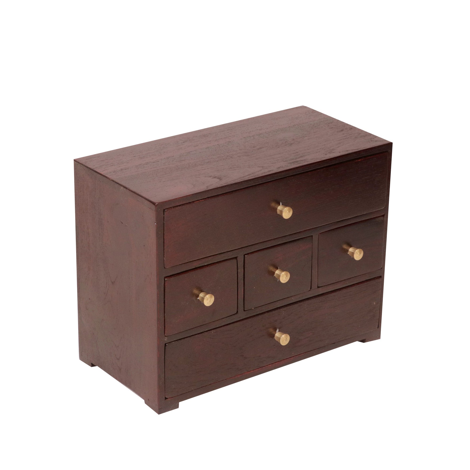 Multipurpose 5 Compartment Compact Organiser (Mohagany) Desk Organizer