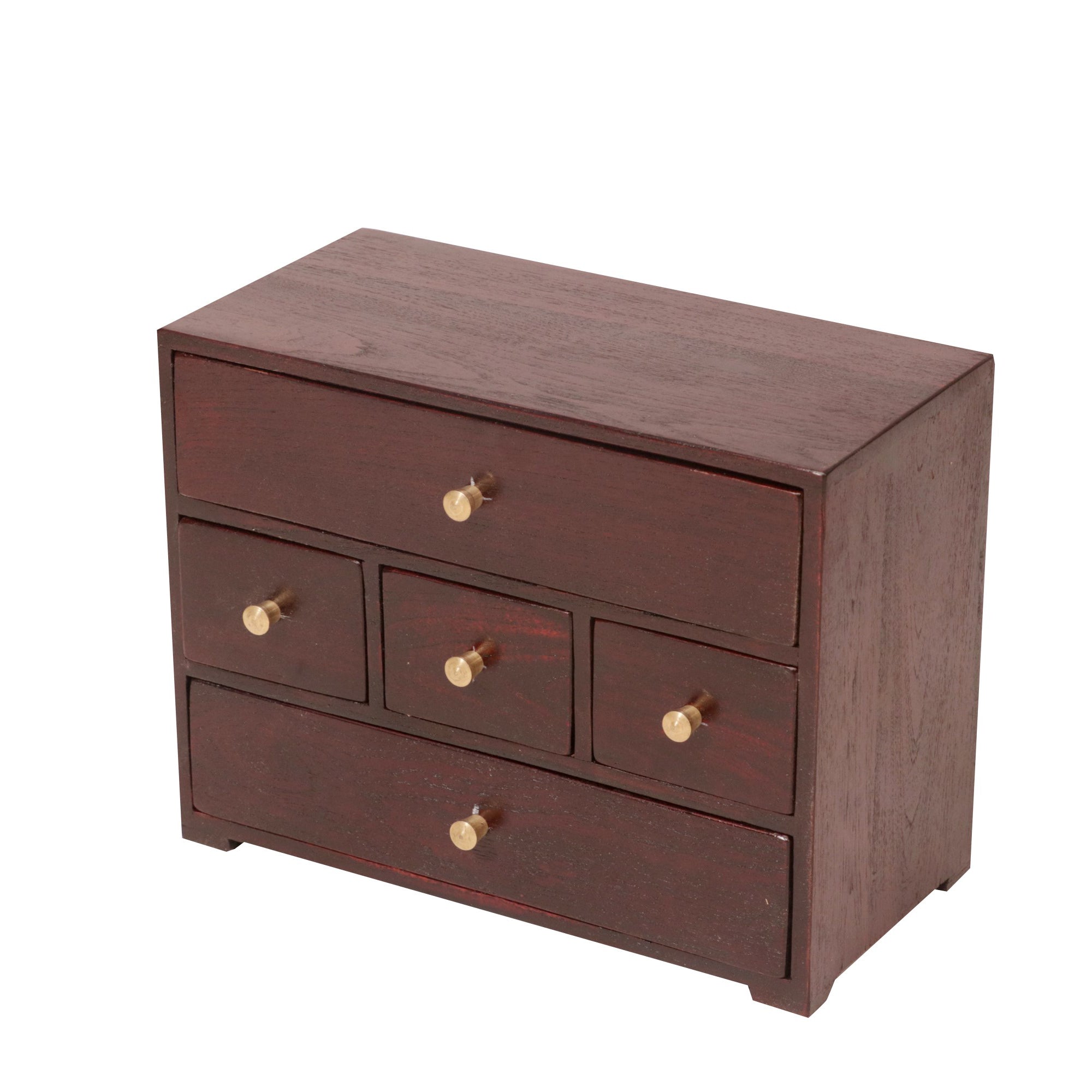 Multipurpose 5 Compartment Compact Organiser (Mohagany) Desk Organizer