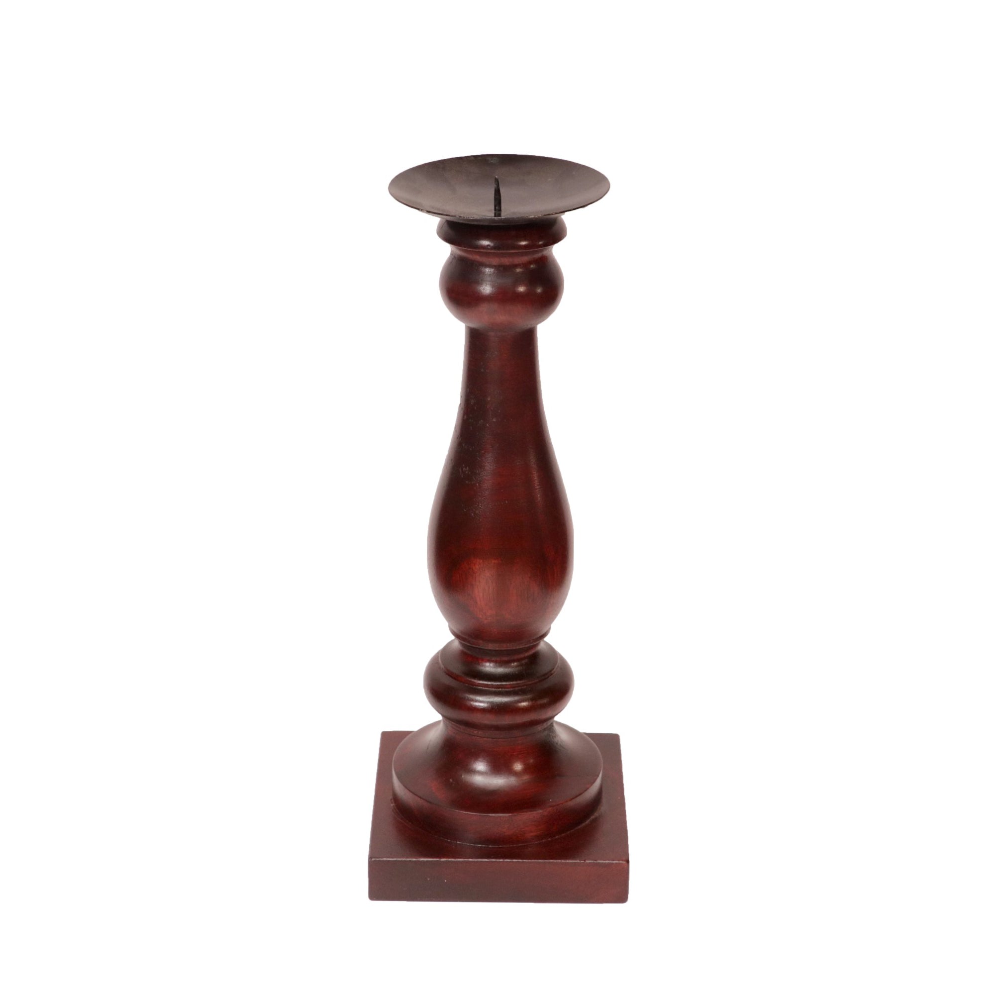 Wooden Pillar Base Candle Holder Candle Holder