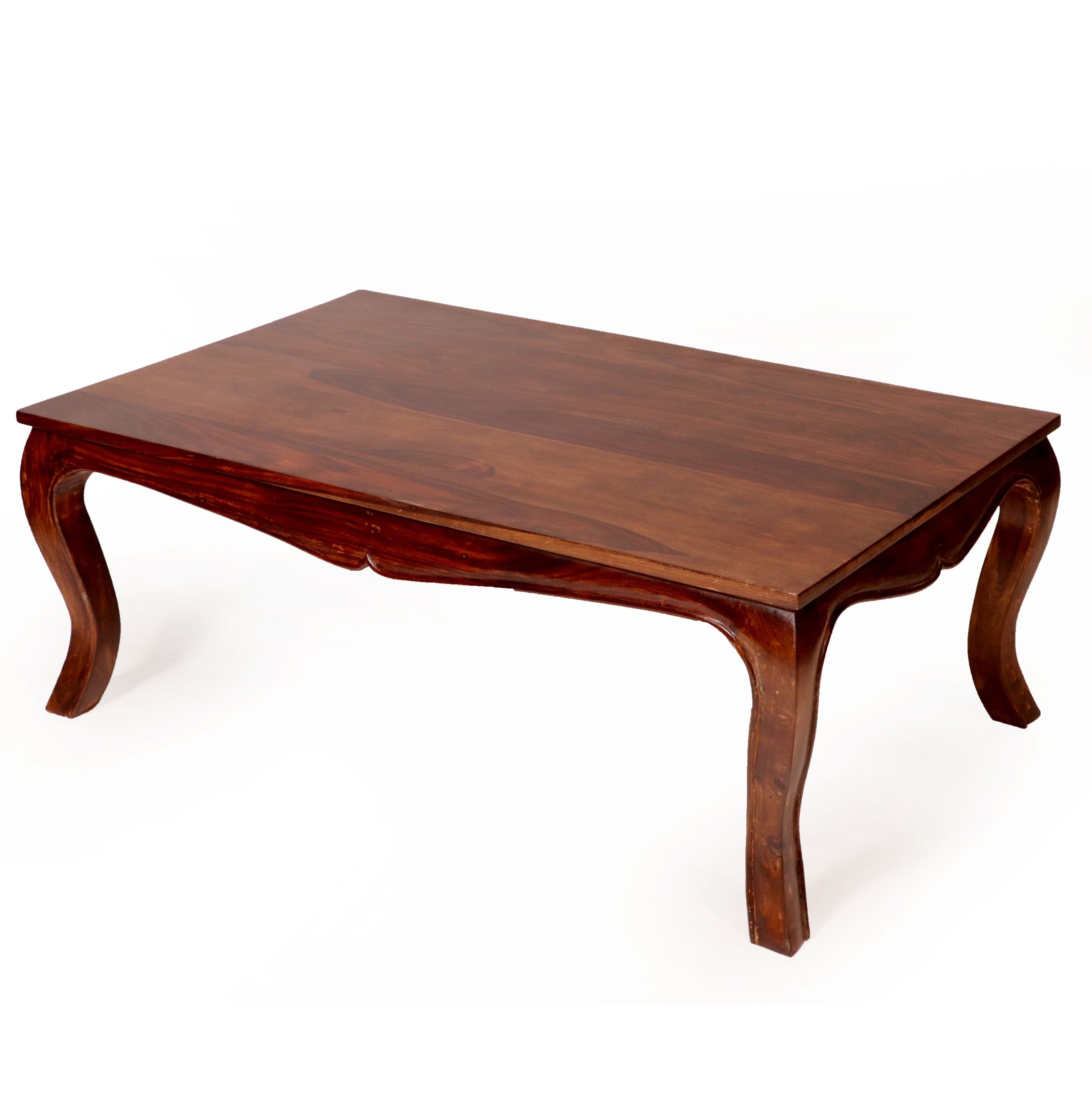 Simple Acacia Wooden Curved Legs Coffee Table Coffee Table
