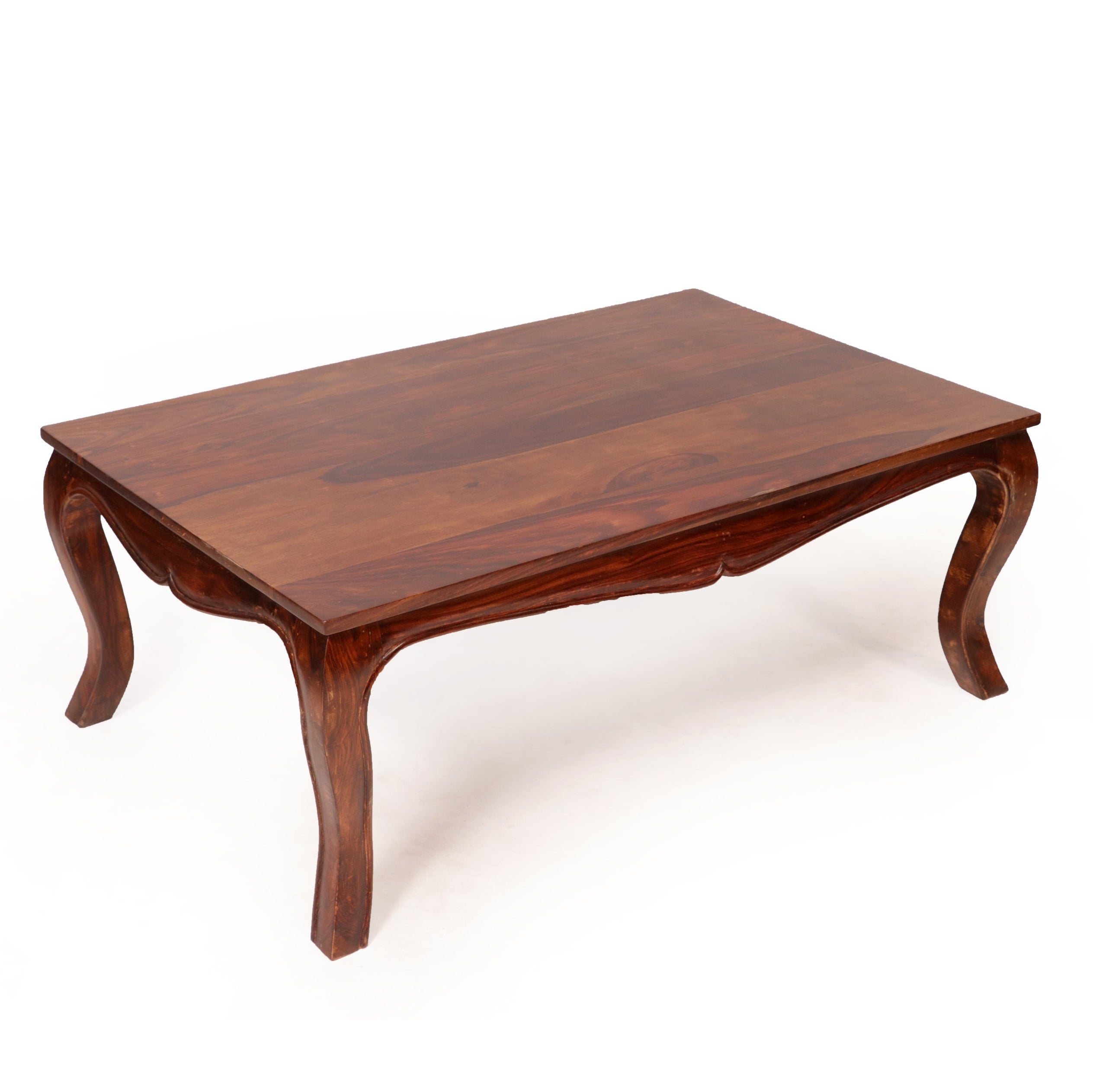 Simple Acacia Wooden Curved Legs Coffee Table Coffee Table