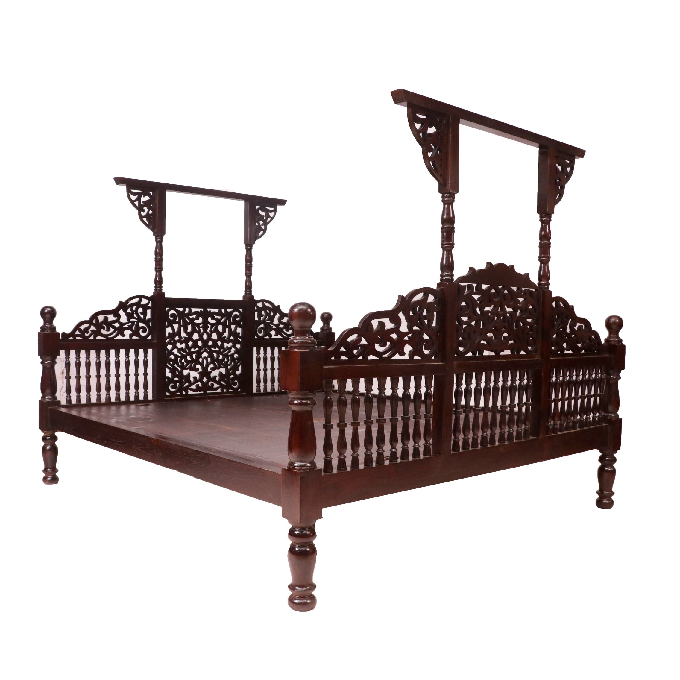 Traditional Southern Classical Teak Bed Bed