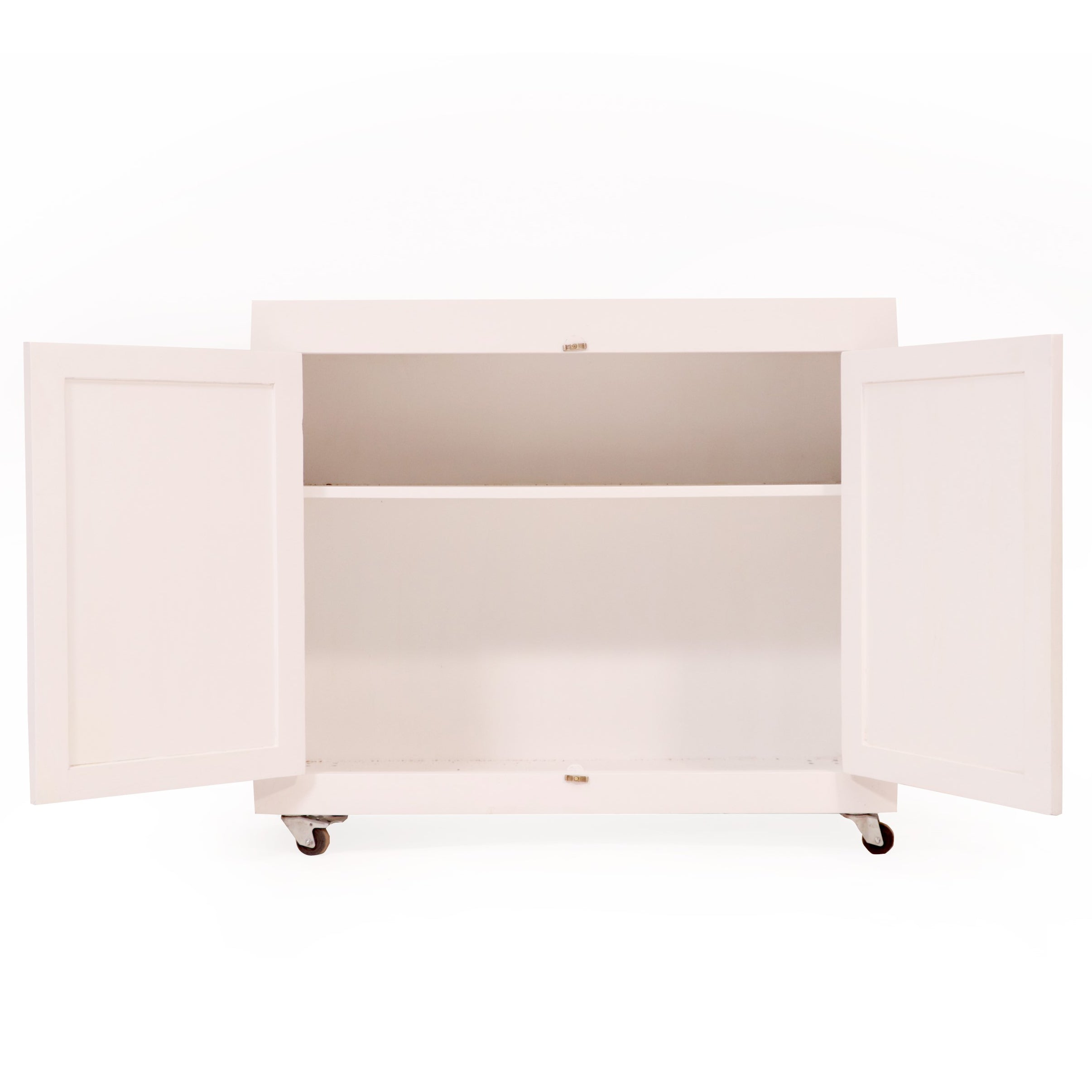 2 Door Classical White Moveable Cabinet Cupboard