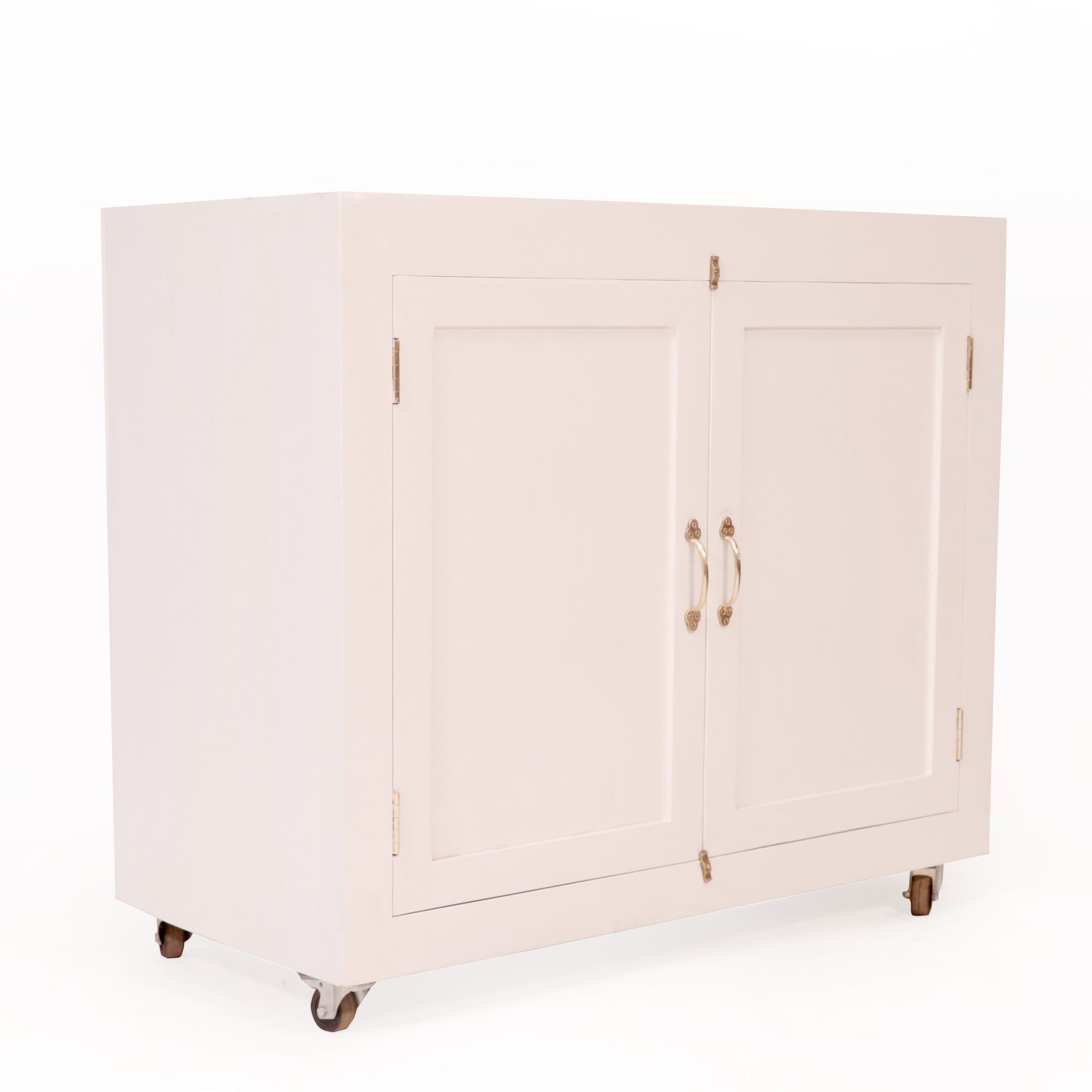 2 Door Classical White Moveable Cabinet Cupboard
