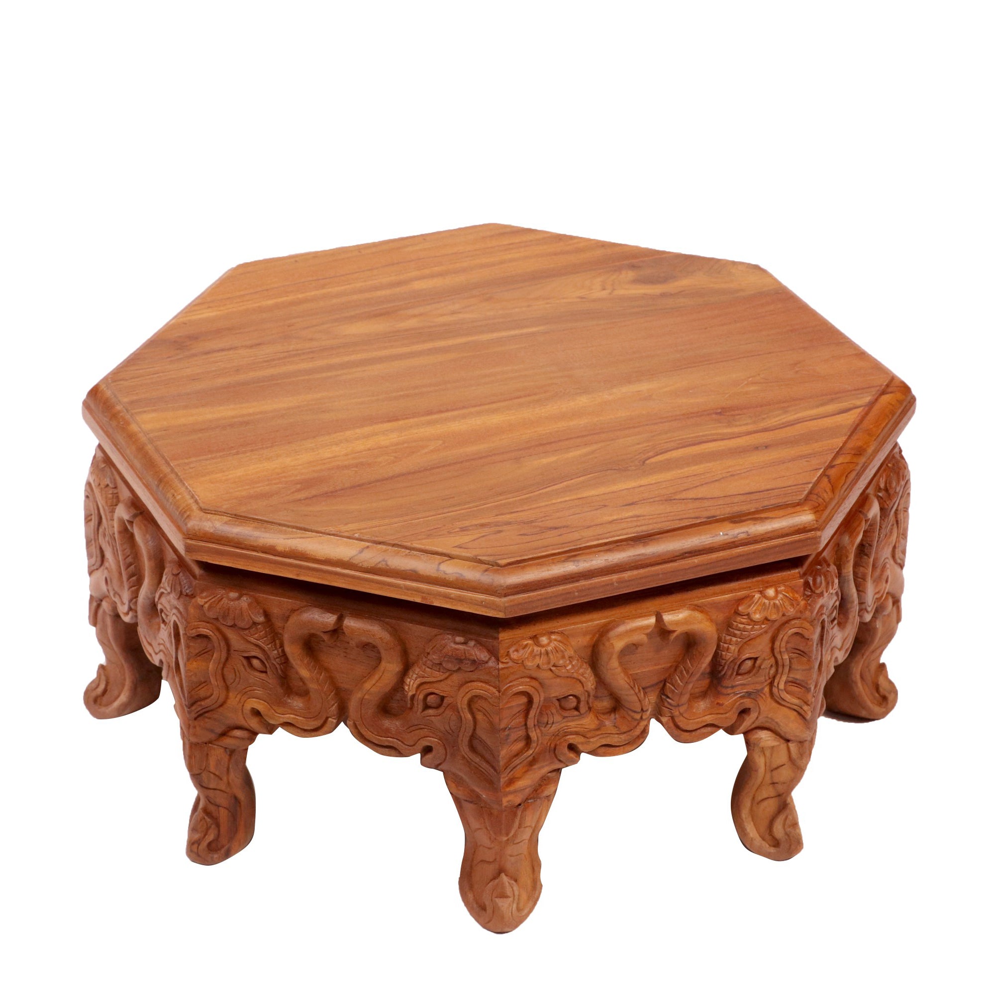 Double Faced Classic Elephant Teak Bajot Bajot