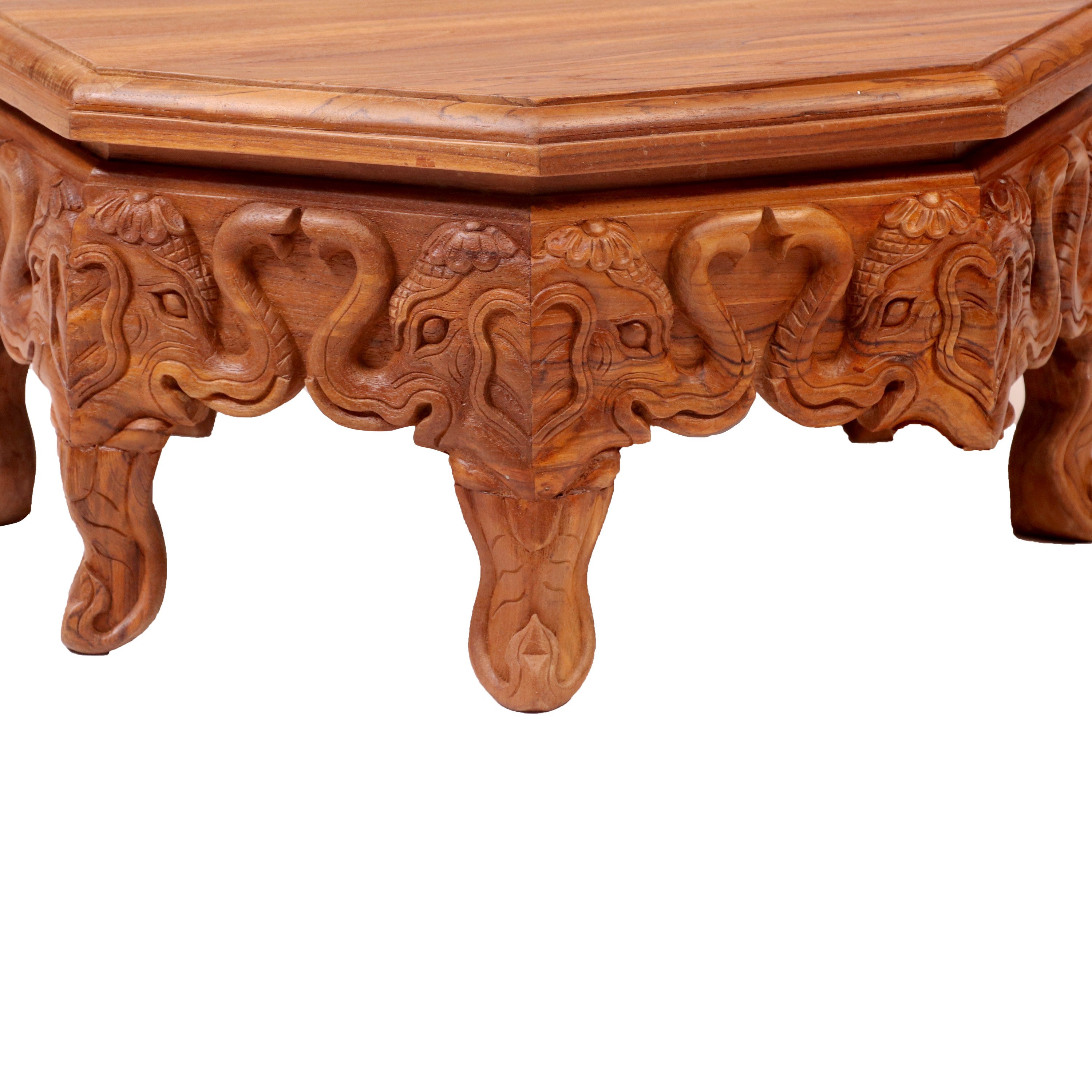 Double Faced Classic Elephant Teak Bajot Bajot