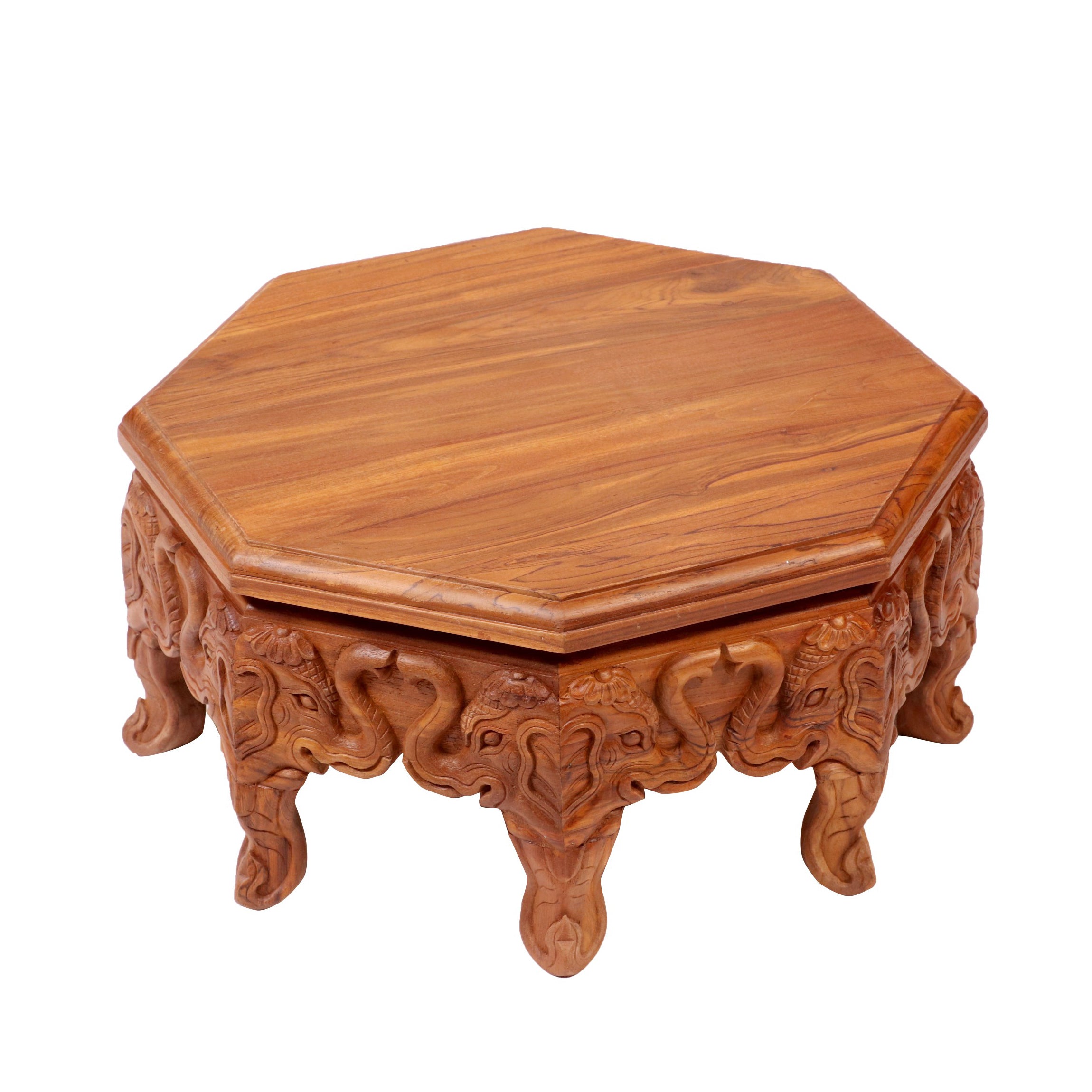 Double Faced Classic Elephant Teak Bajot Bajot