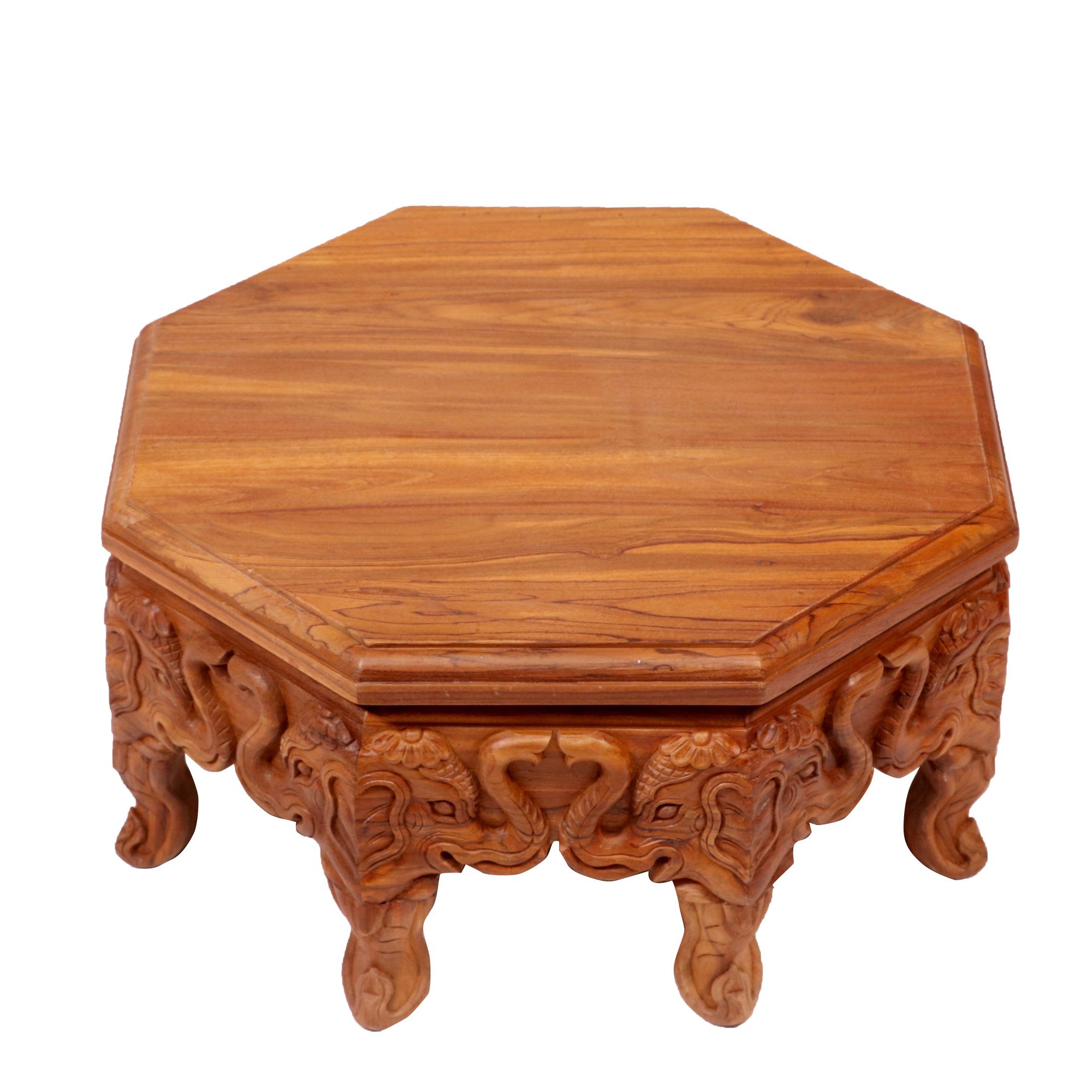 Double Faced Classic Elephant Teak Bajot Bajot