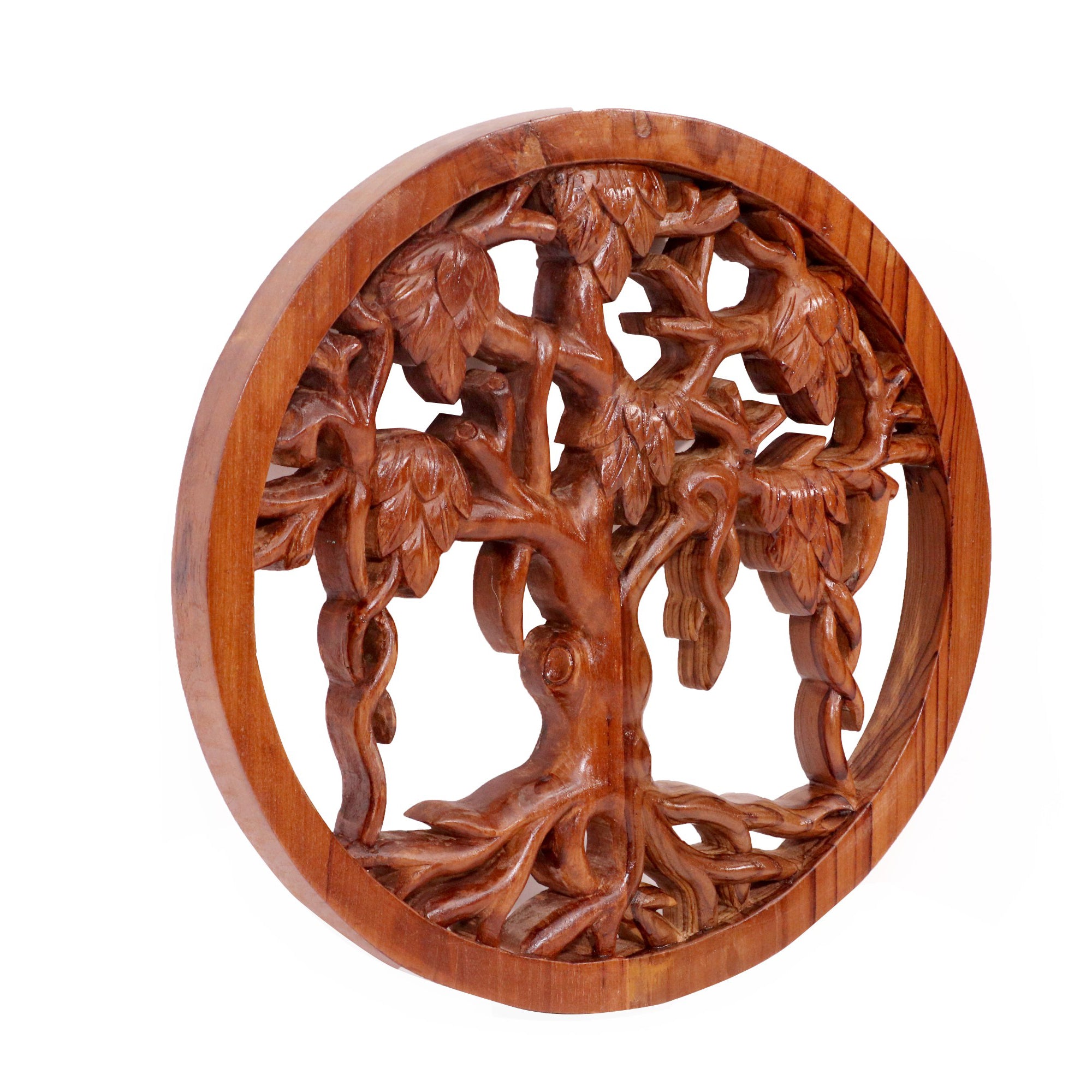 Wooden Teak Ring Tree Wall Decor Wall Decor
