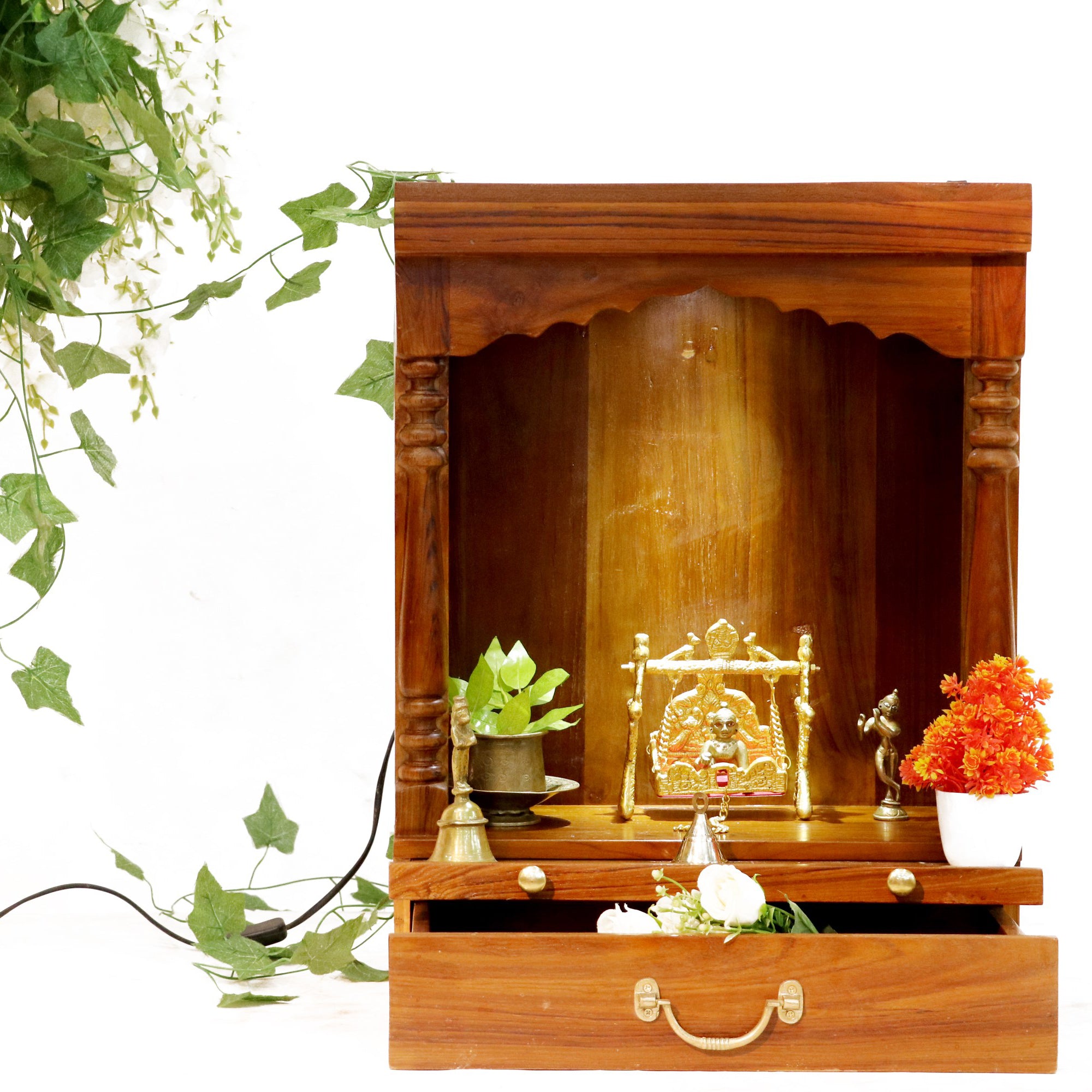 Contemporary wood Jali Temple Temple