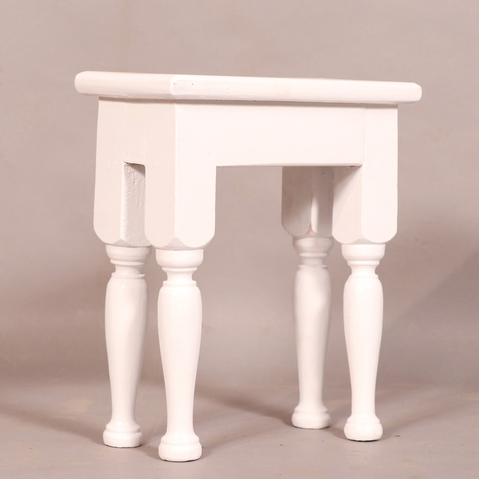 Wooden miniature decoration White painted Stool Traditional Décor