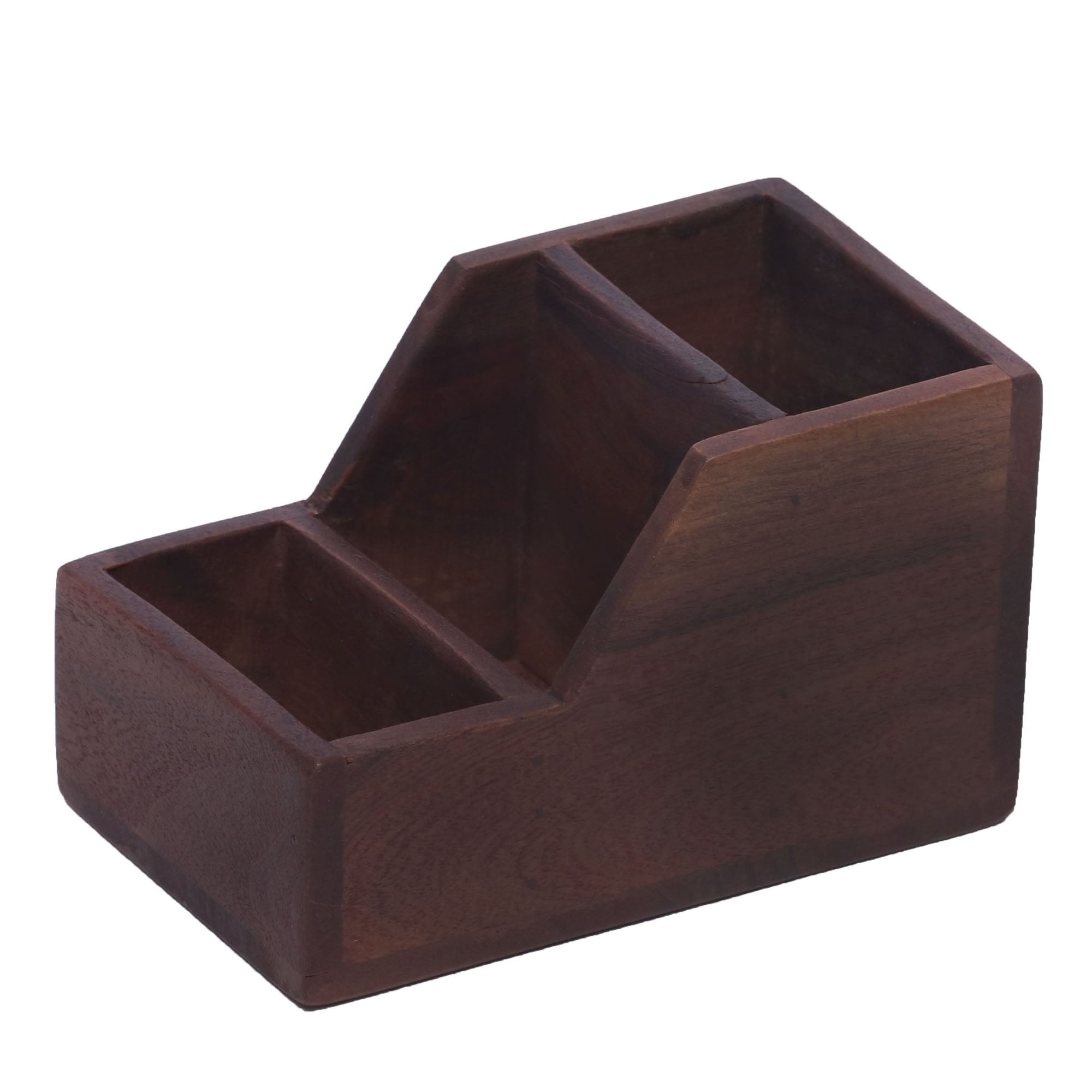 Montage Dark Finished Multi-Section Pen/Pencil Holder Desk Organizer