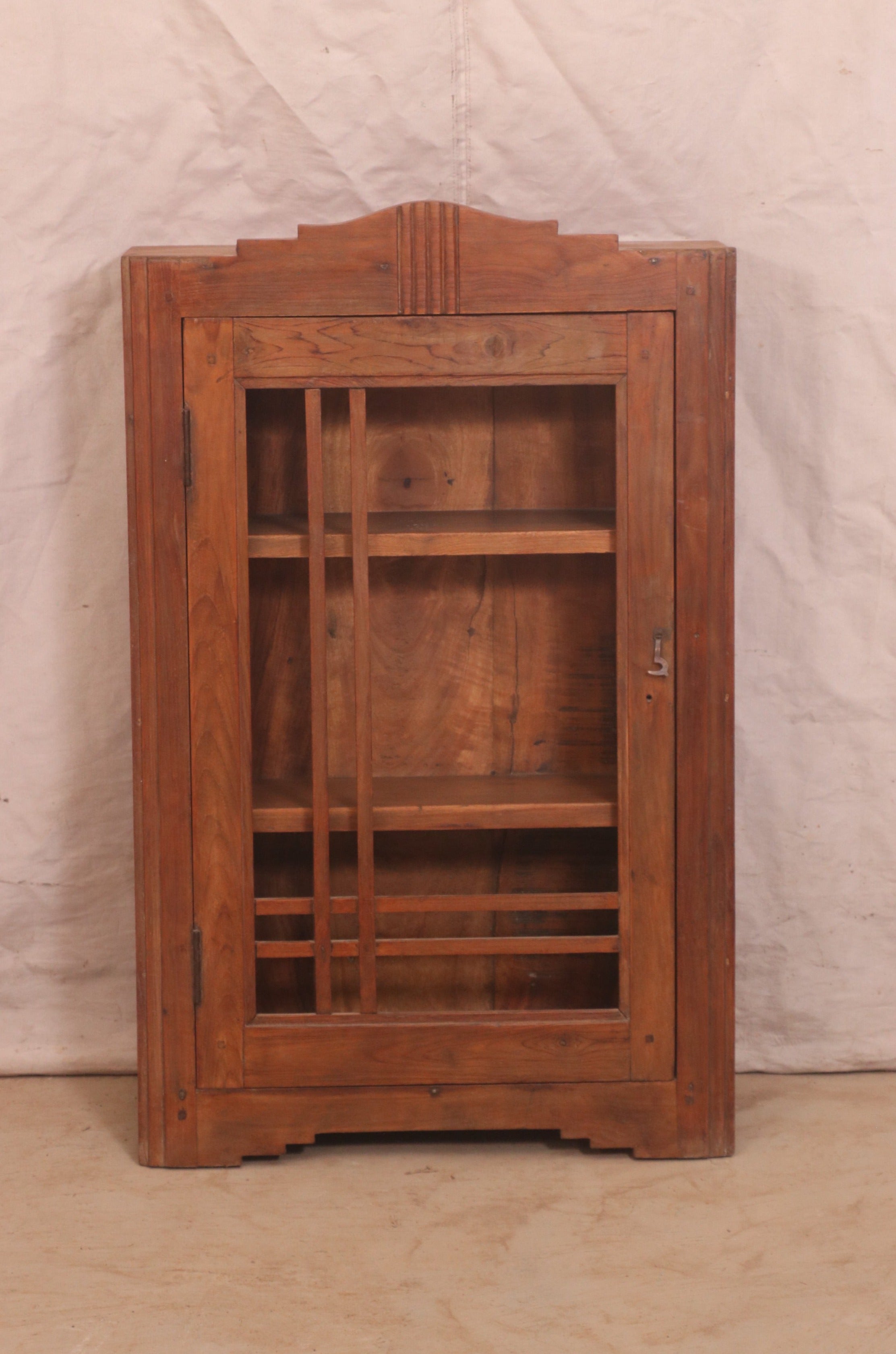 Machette Natural Brown Finished Wooden Handmade Wall Cabinet Wall Cabinet