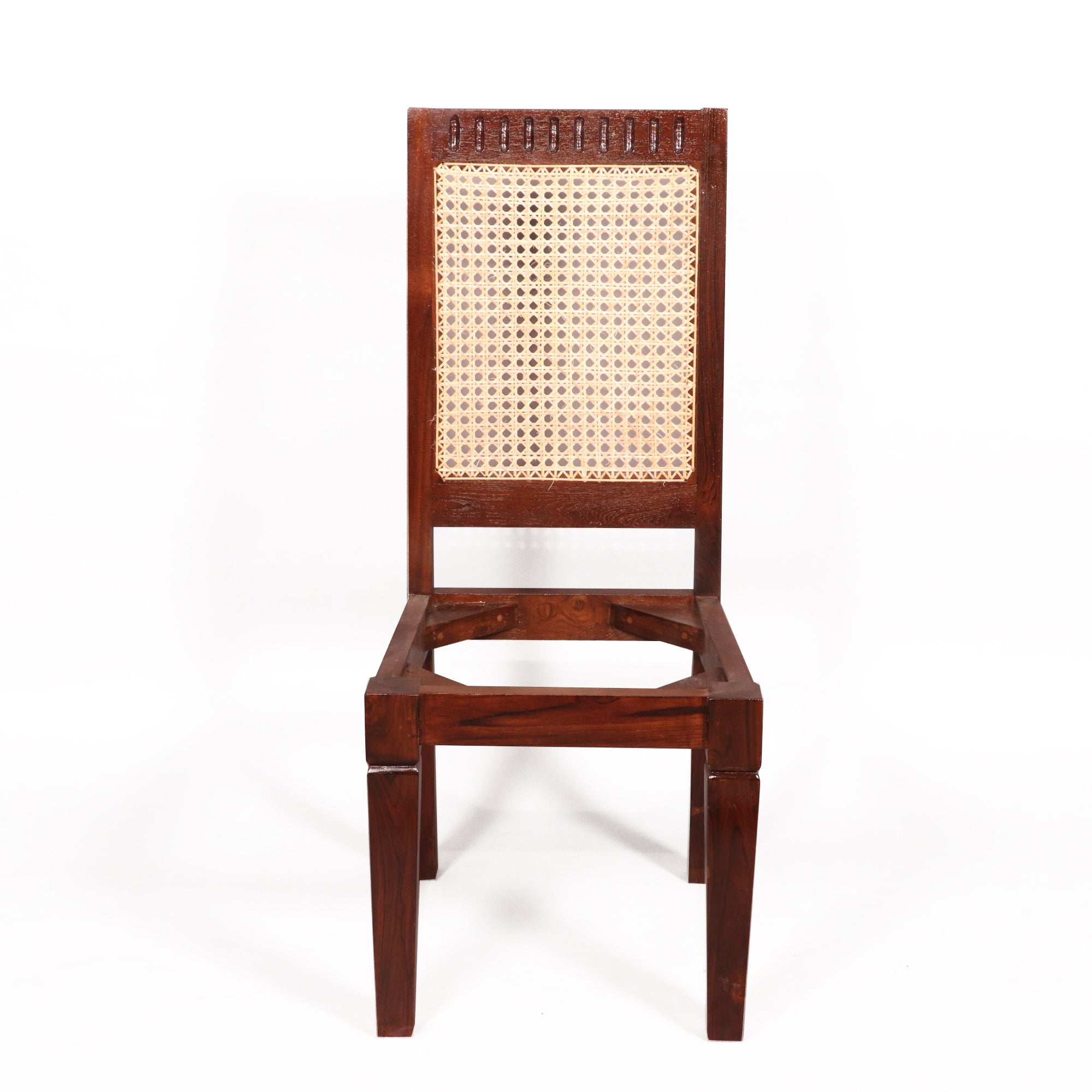 Traditional Carved Teak Wood with Authentic cane Dining Chair Dining Chair