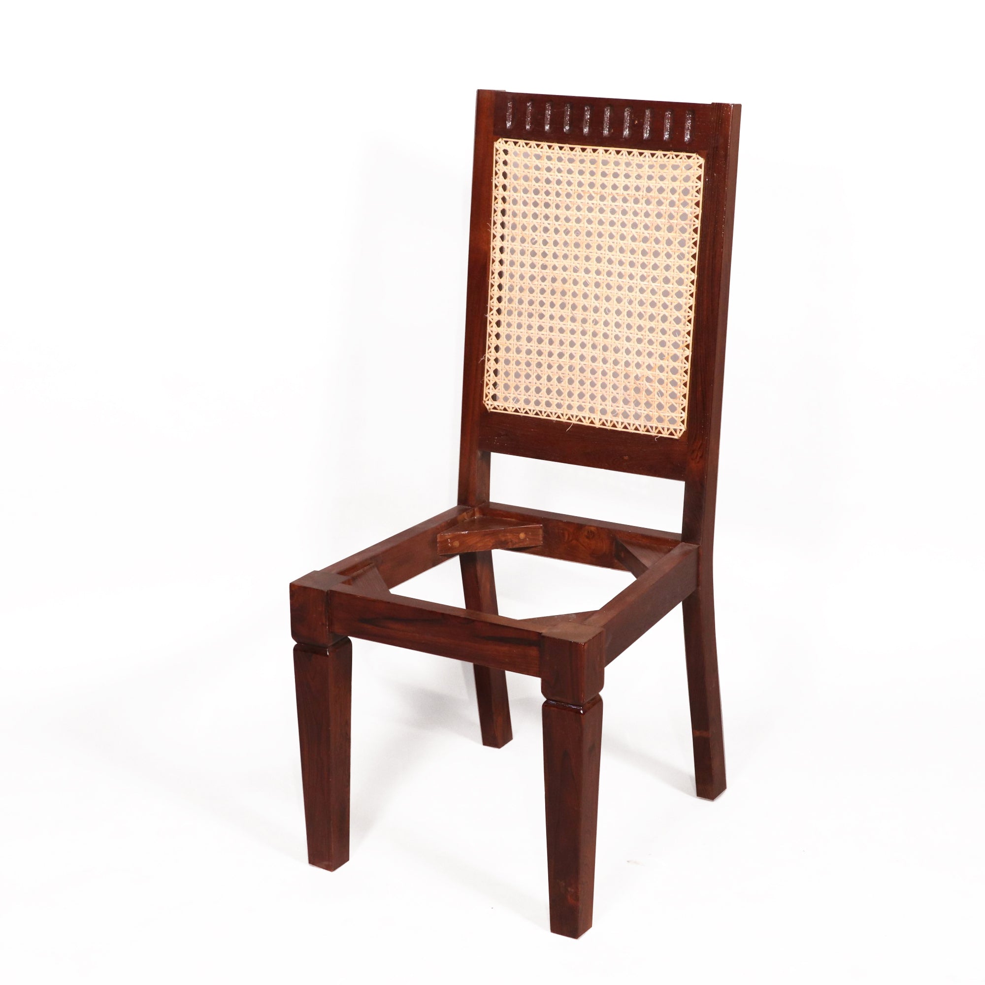 Traditional Carved Teak Wood with Authentic cane Dining Chair Dining Chair