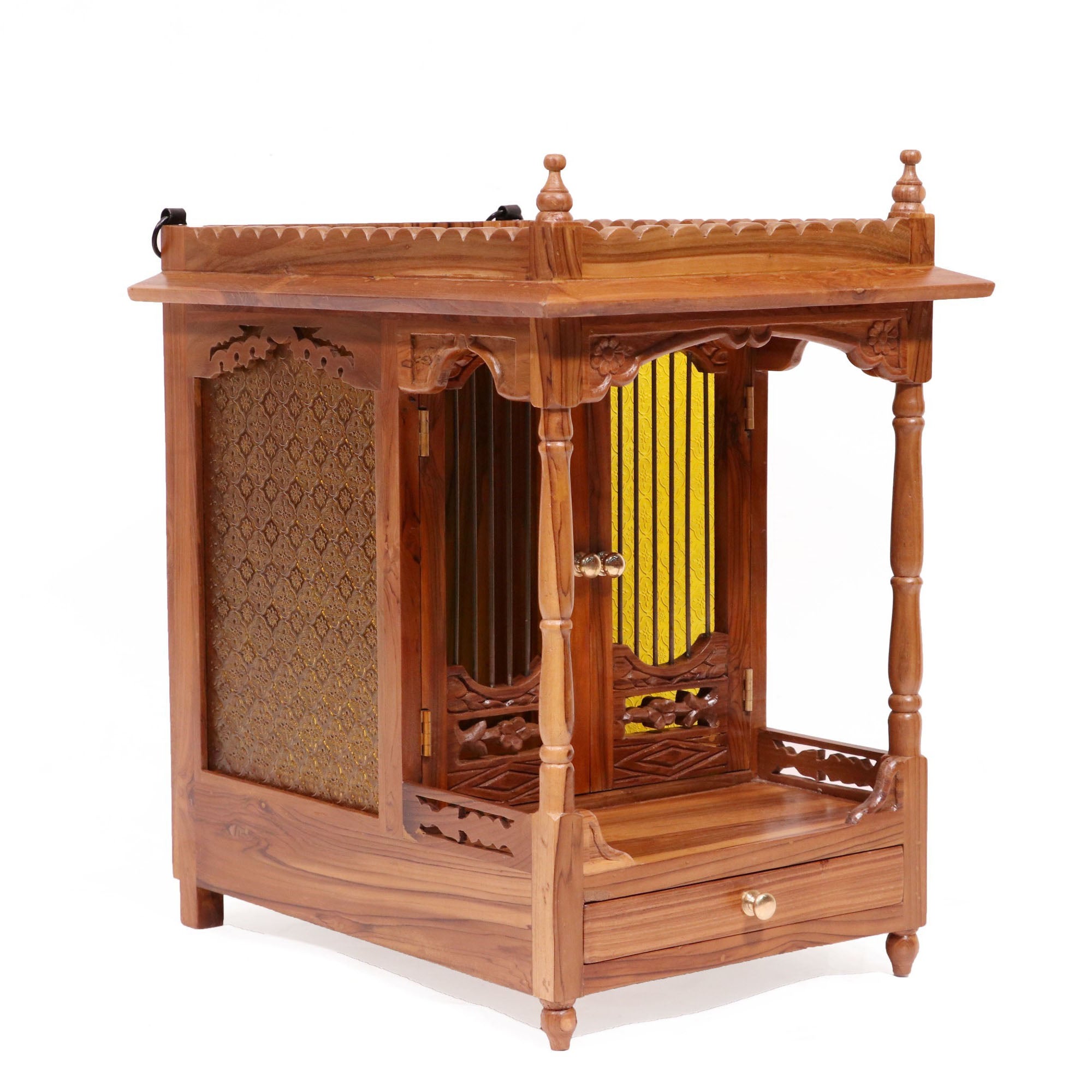 Traditional teak wood house temple Temple