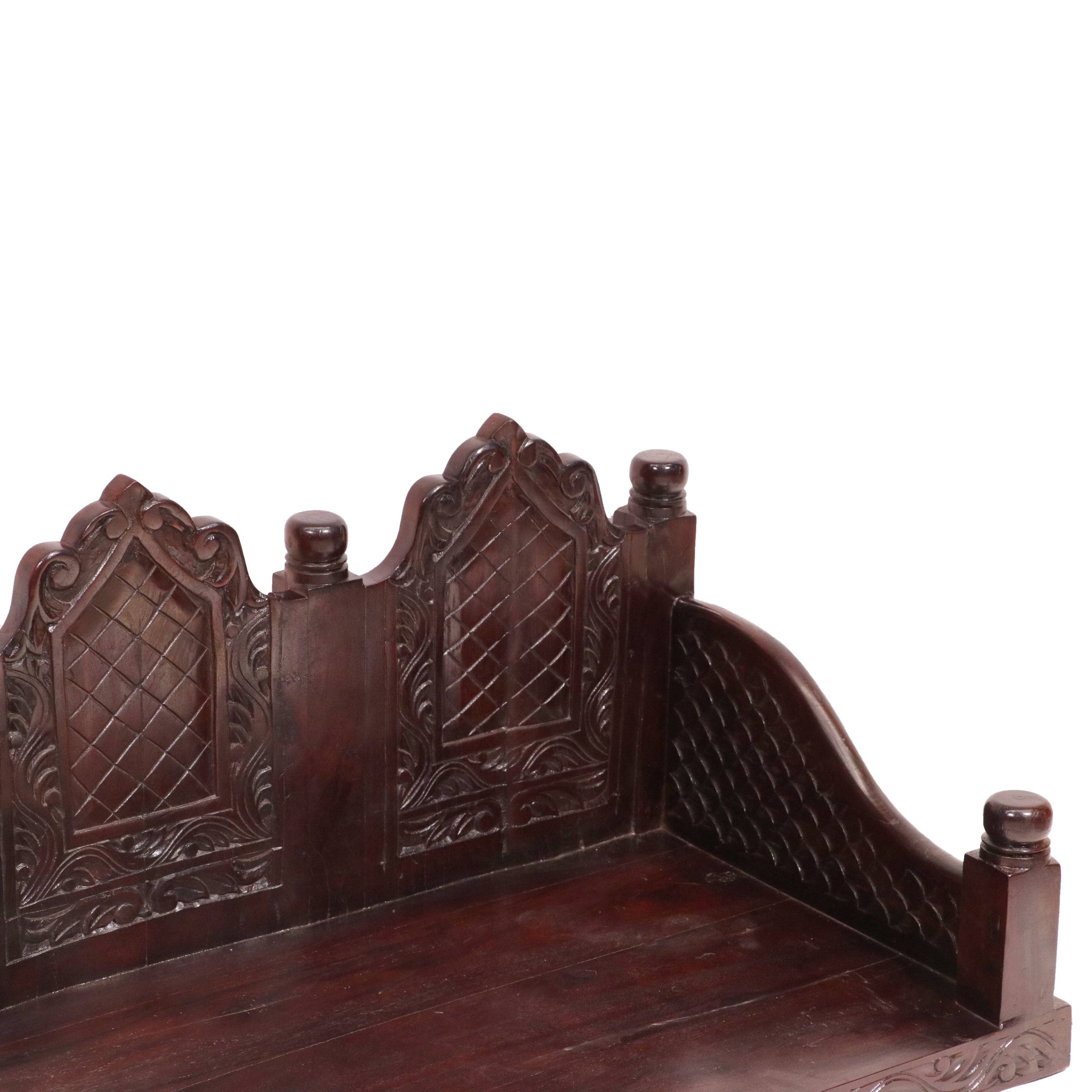 Carved folk design 2 Seater wooden swing Swing