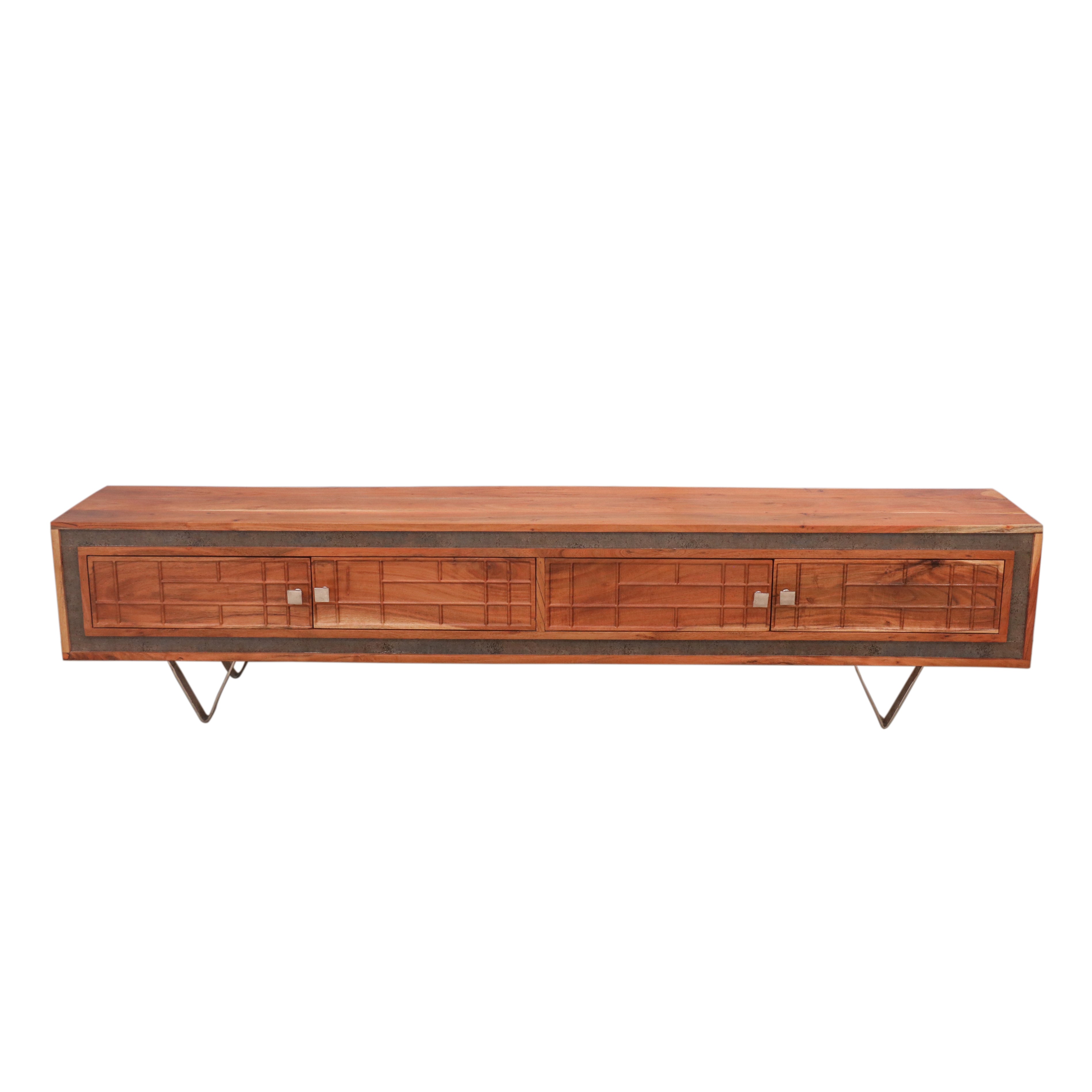 Solid Acacia Wood Sideboard TV Cabinet for Living Room Tv stand