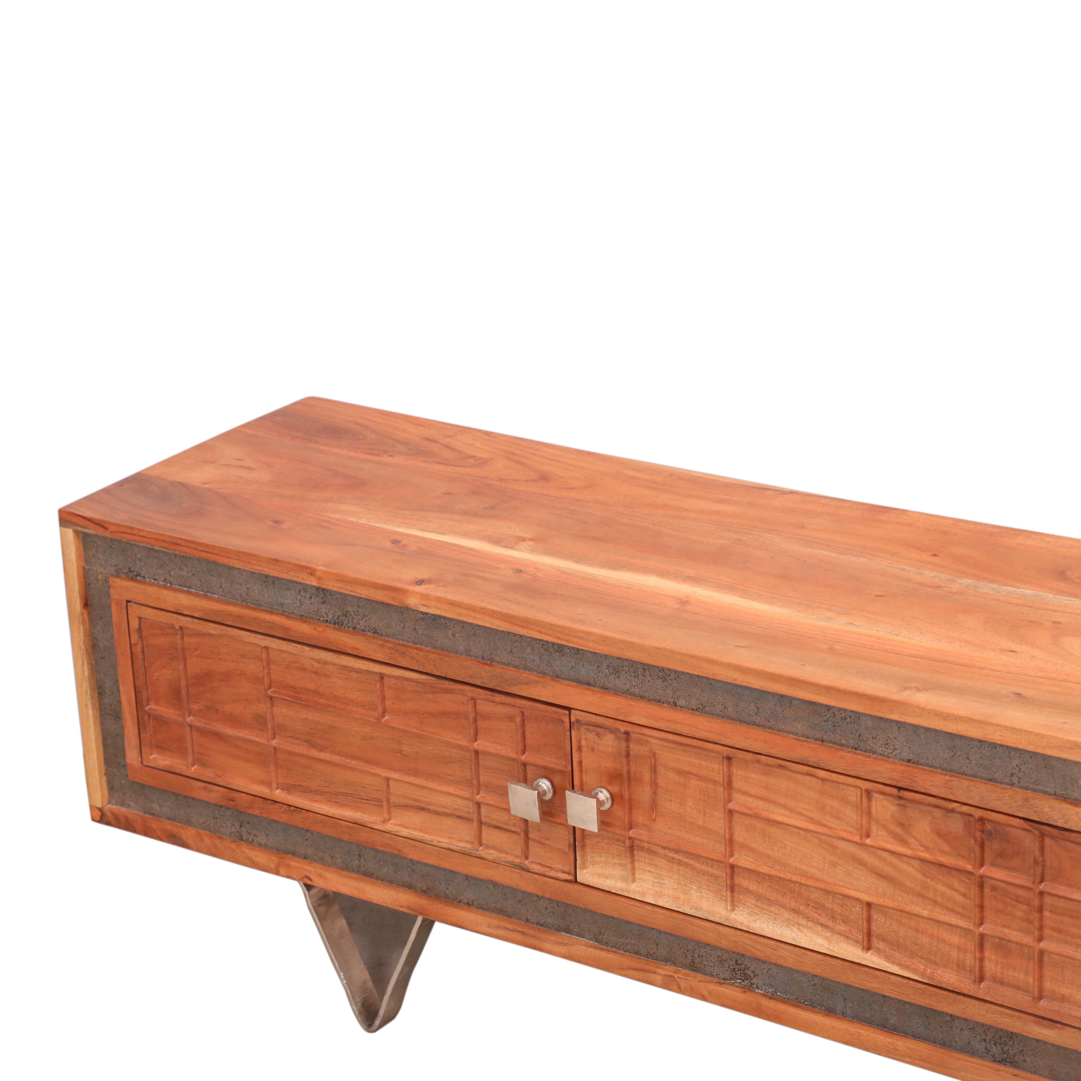 Solid Acacia Wood Sideboard TV Cabinet for Living Room Tv stand