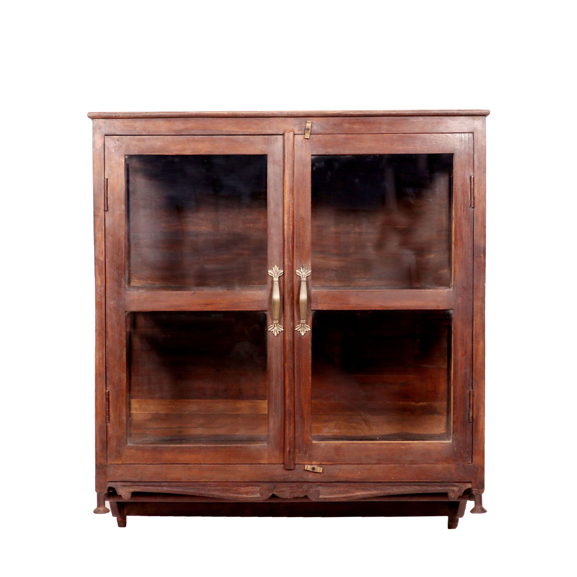 Double Door 3 Side Glass with Single Shelf Wall Cabinet Wall Cabinet